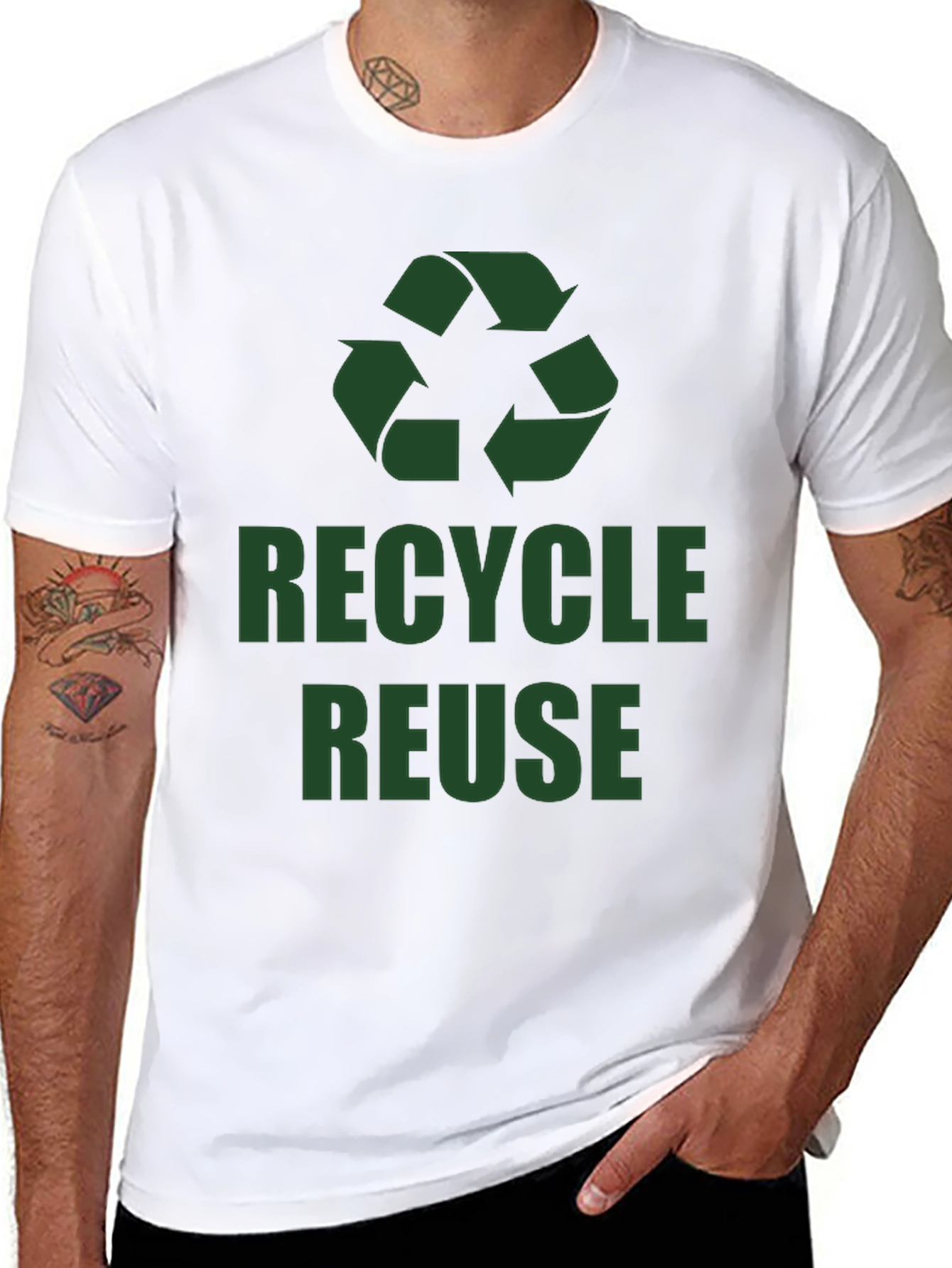 Recycle Reuse Graphic Tee - Eco Friendly Shirt