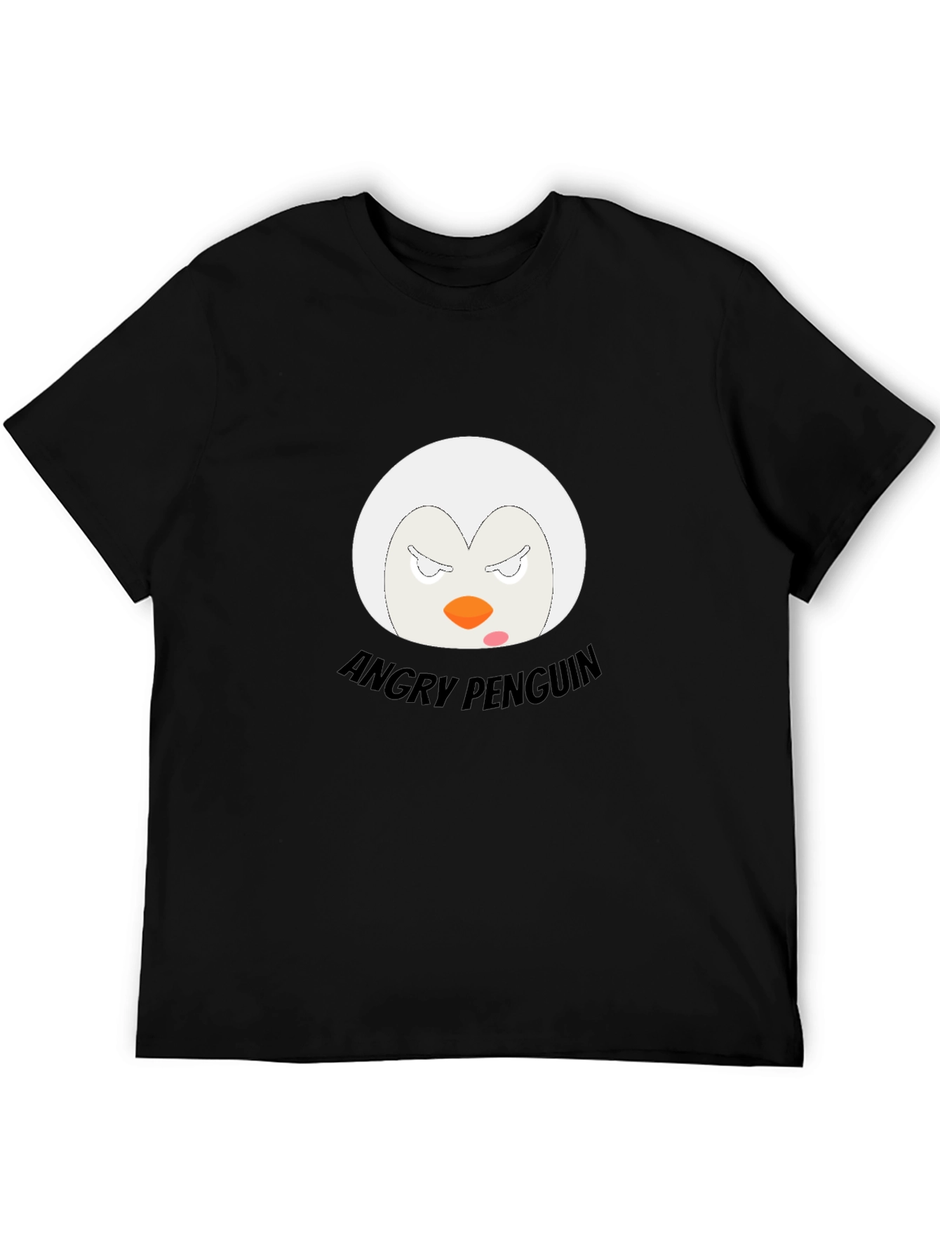 Angry Penguin Graphic T-Shirt - Black Cotton Tee