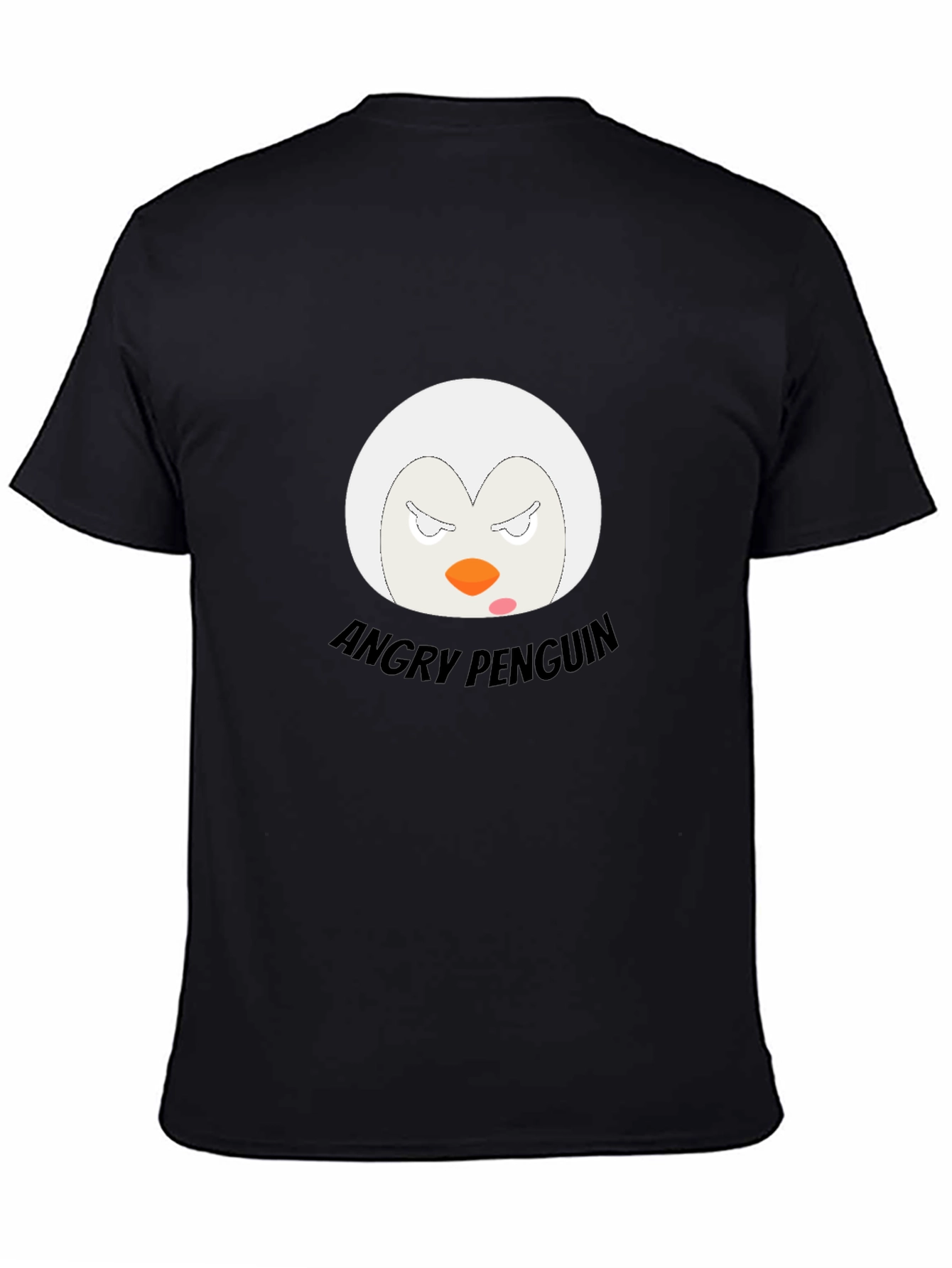 Angry Penguin Graphic T-Shirt - Black Cotton Tee