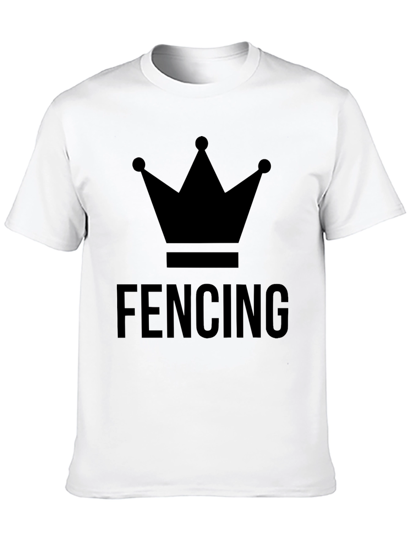Fencing Crown Graphic T-Shirt - Black