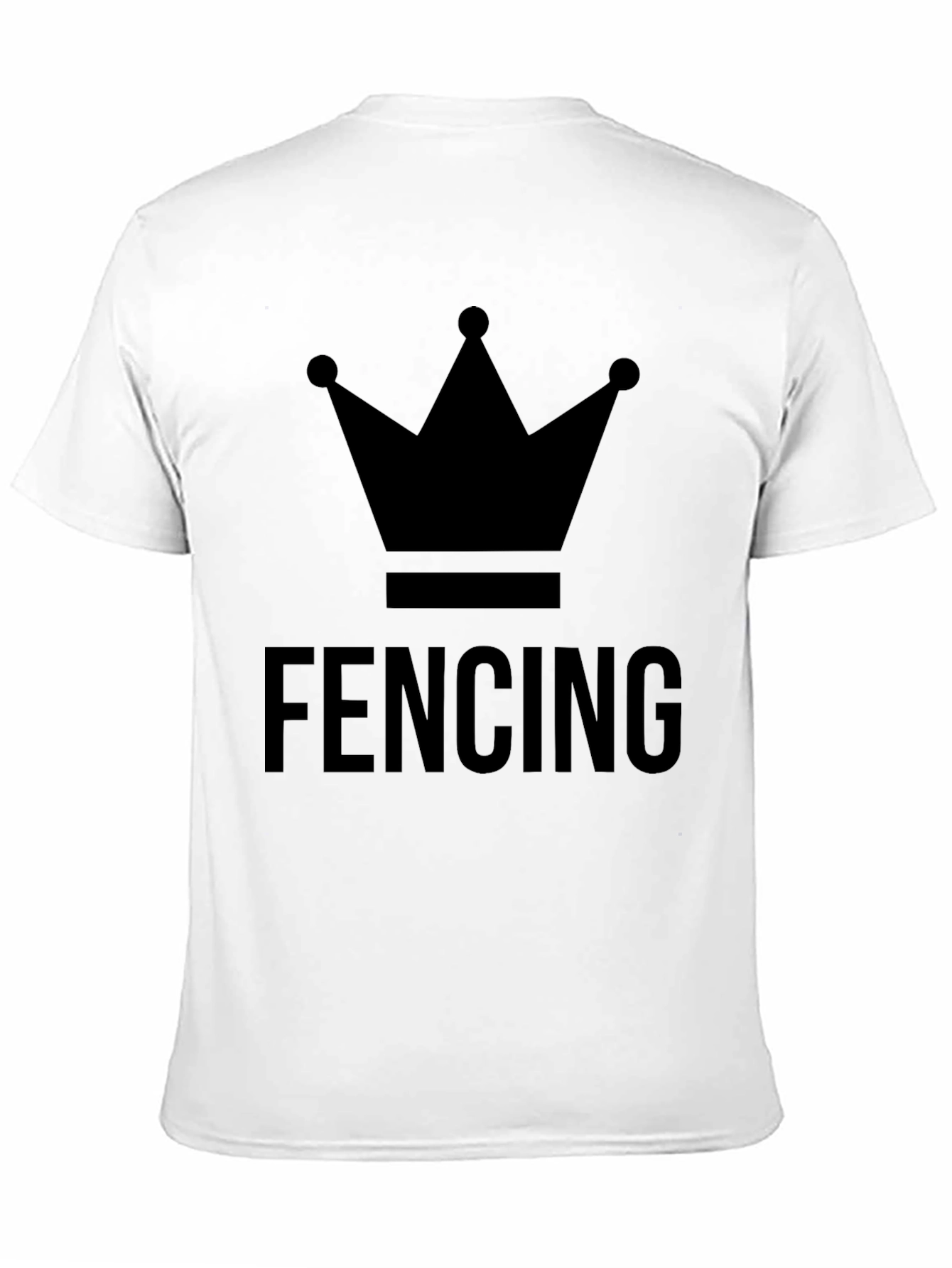 Fencing Crown Graphic T-Shirt - Black
