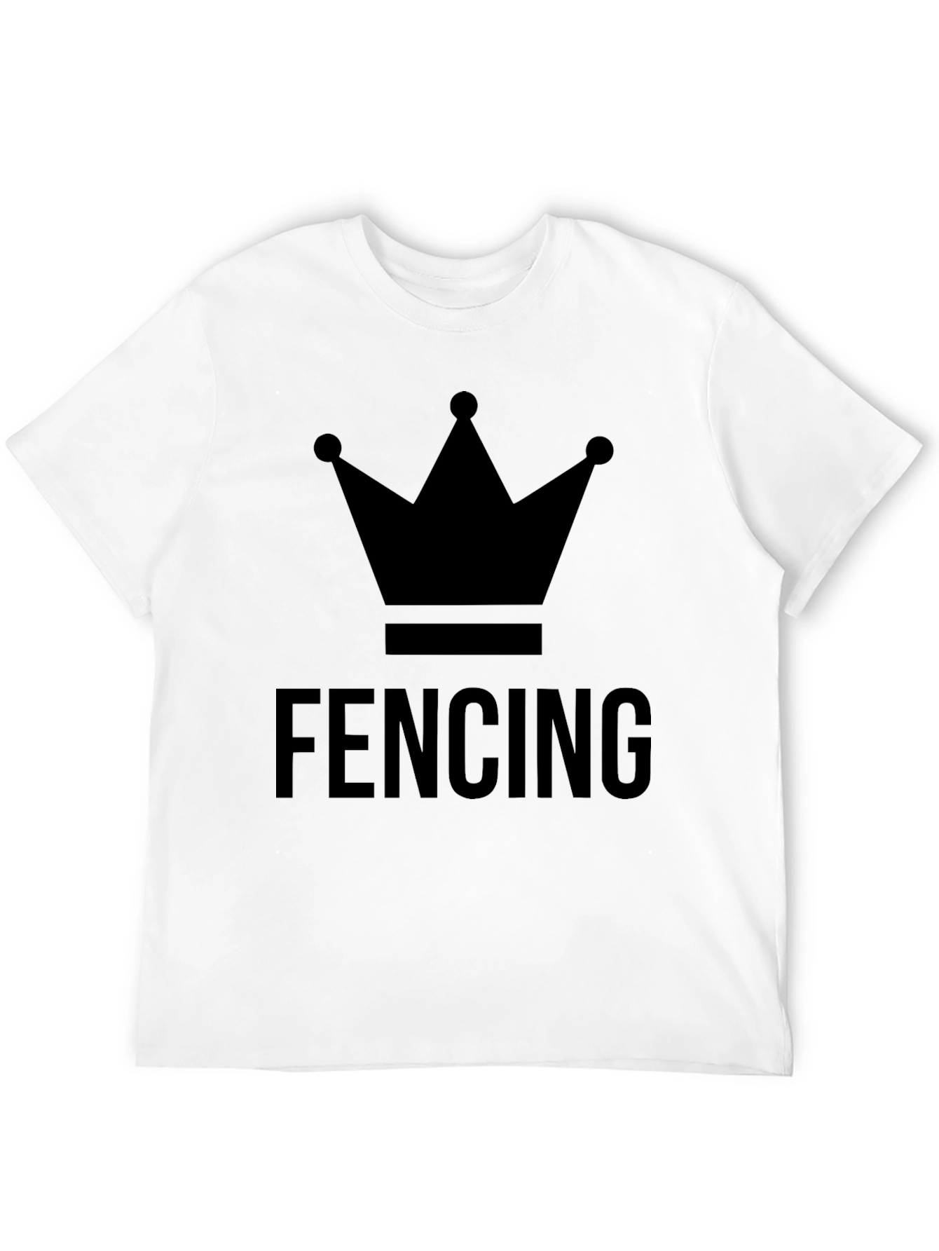 Fencing Crown Graphic T-Shirt - Black