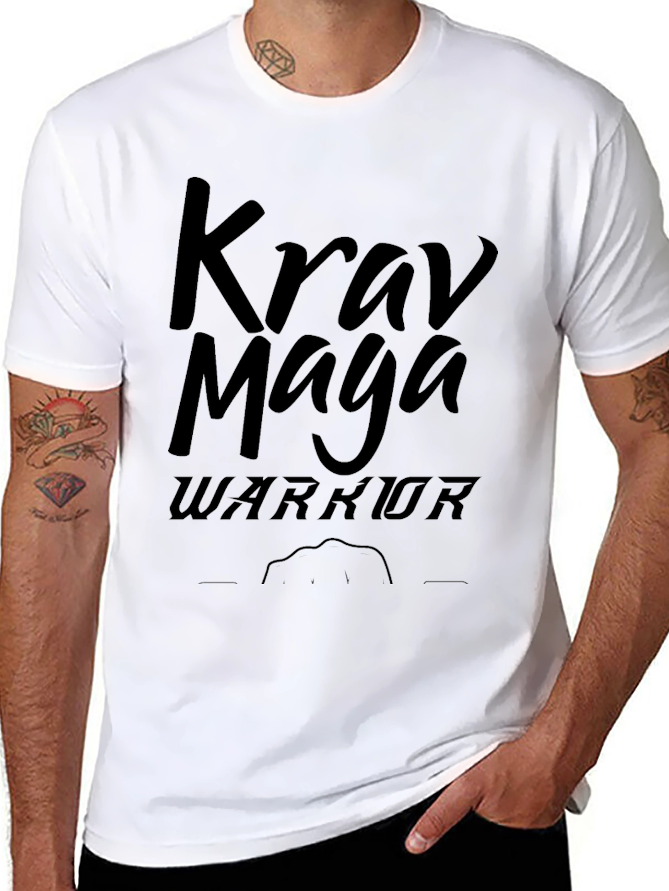 Krav Maga Warrior Black Graphic T-Shirt