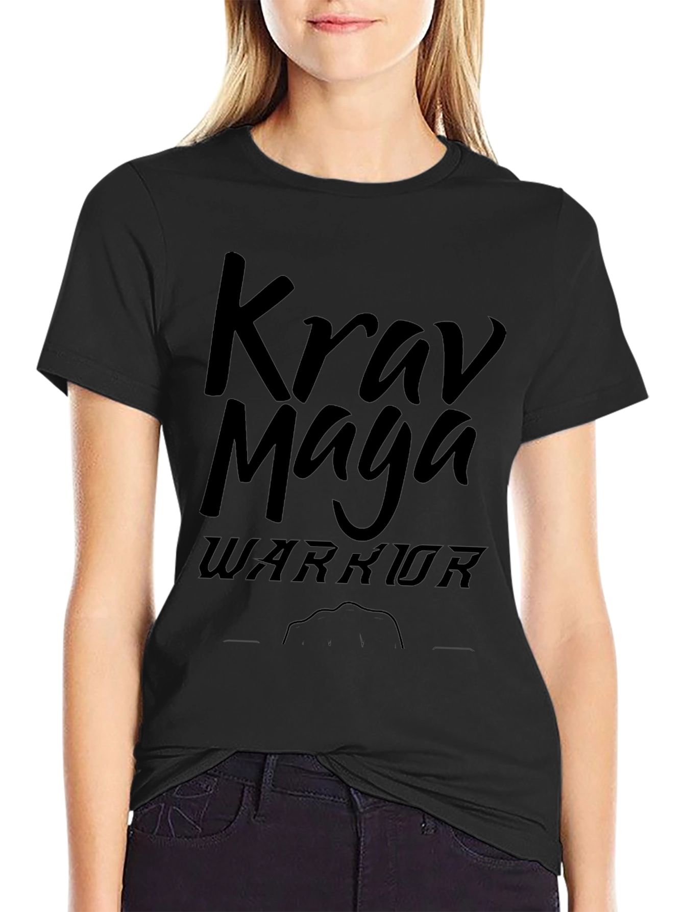 Krav Maga Warrior Black Graphic T-Shirt