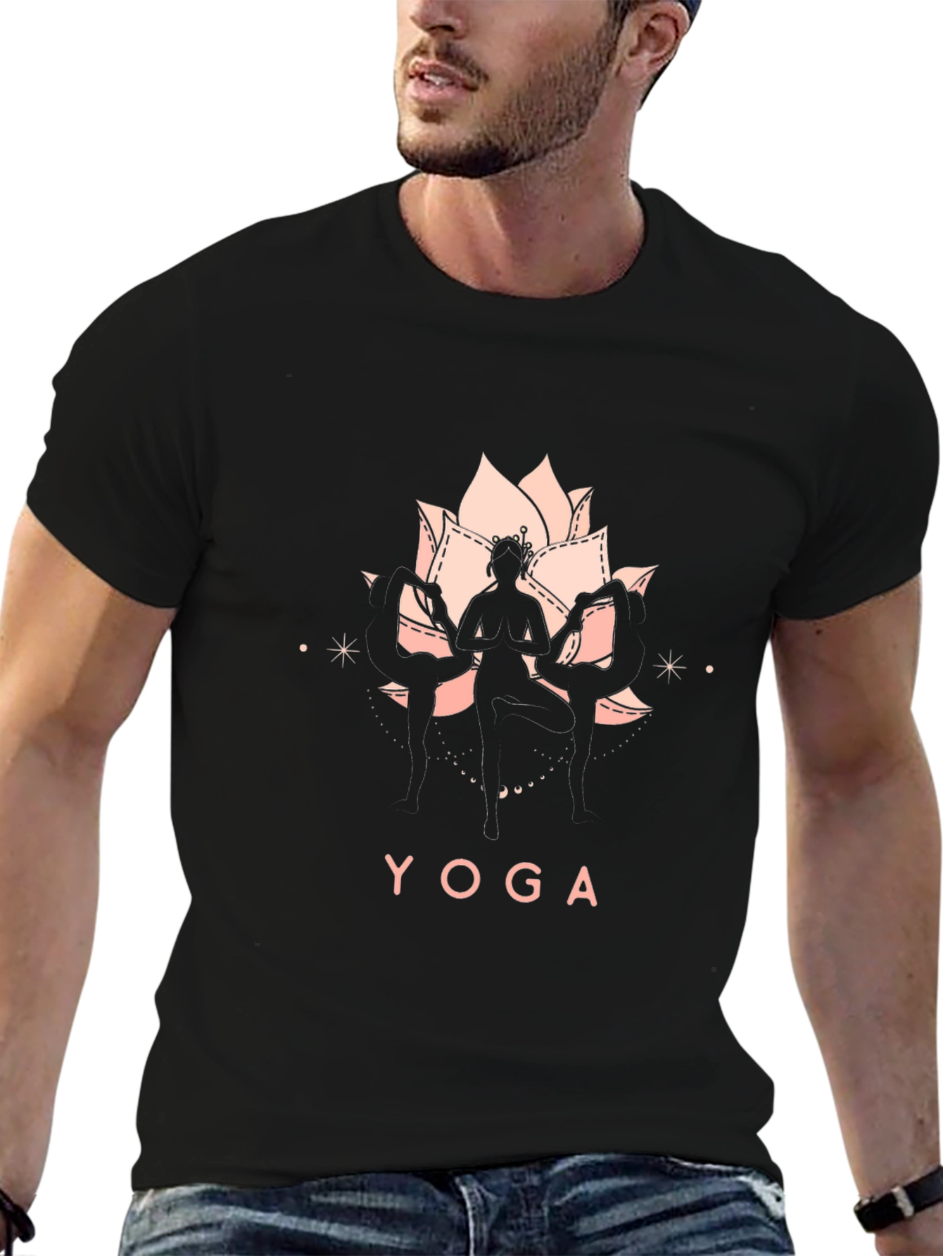 Yoga Graphic T-Shirt - Lotus Design