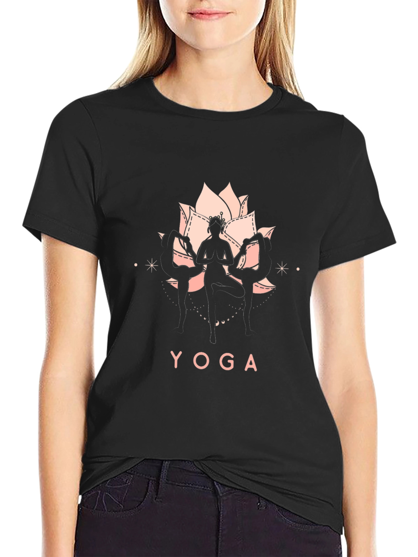 Yoga Graphic T-Shirt - Lotus Design