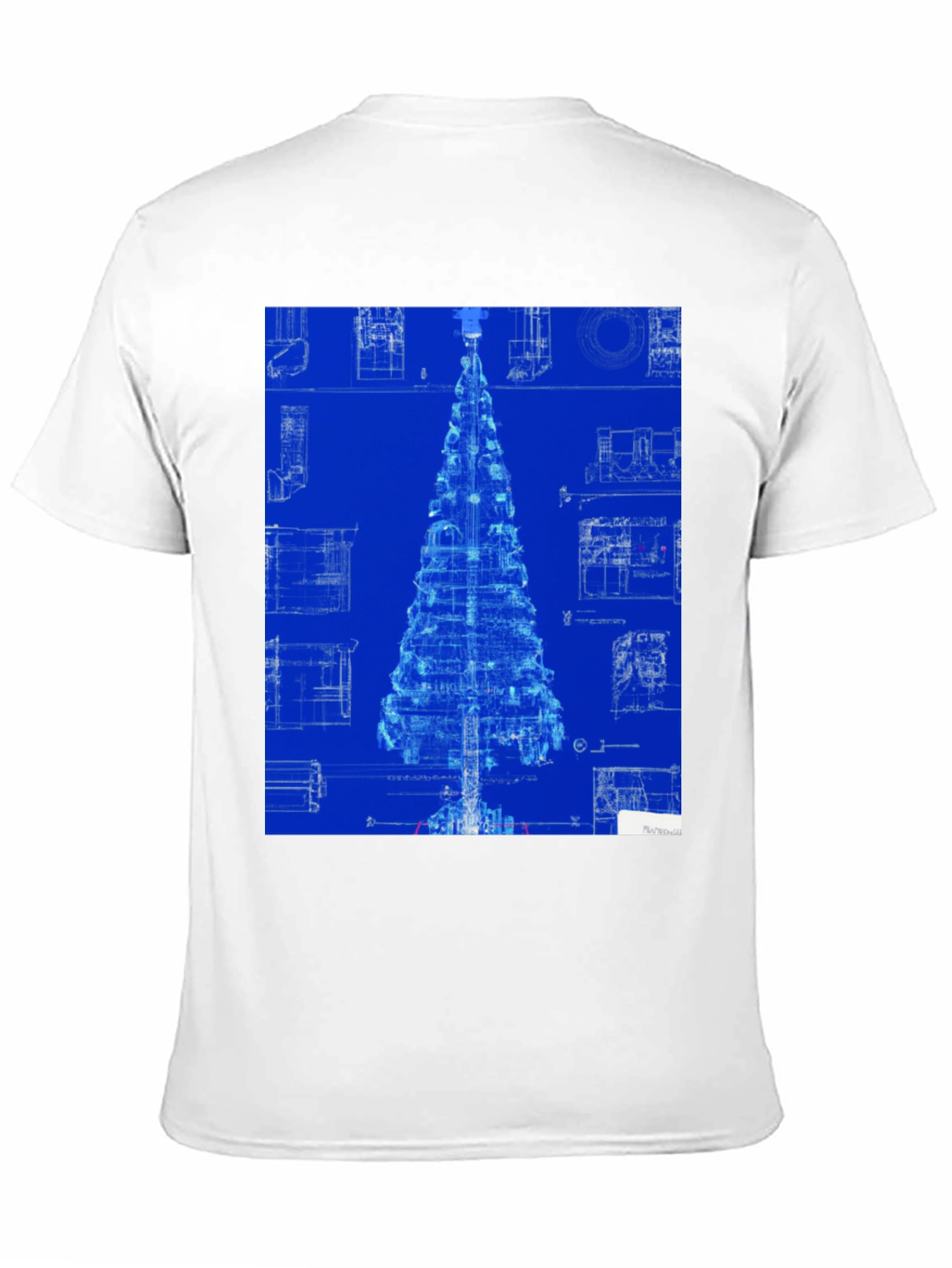 Blueprint Christmas Tree Graphic Tee