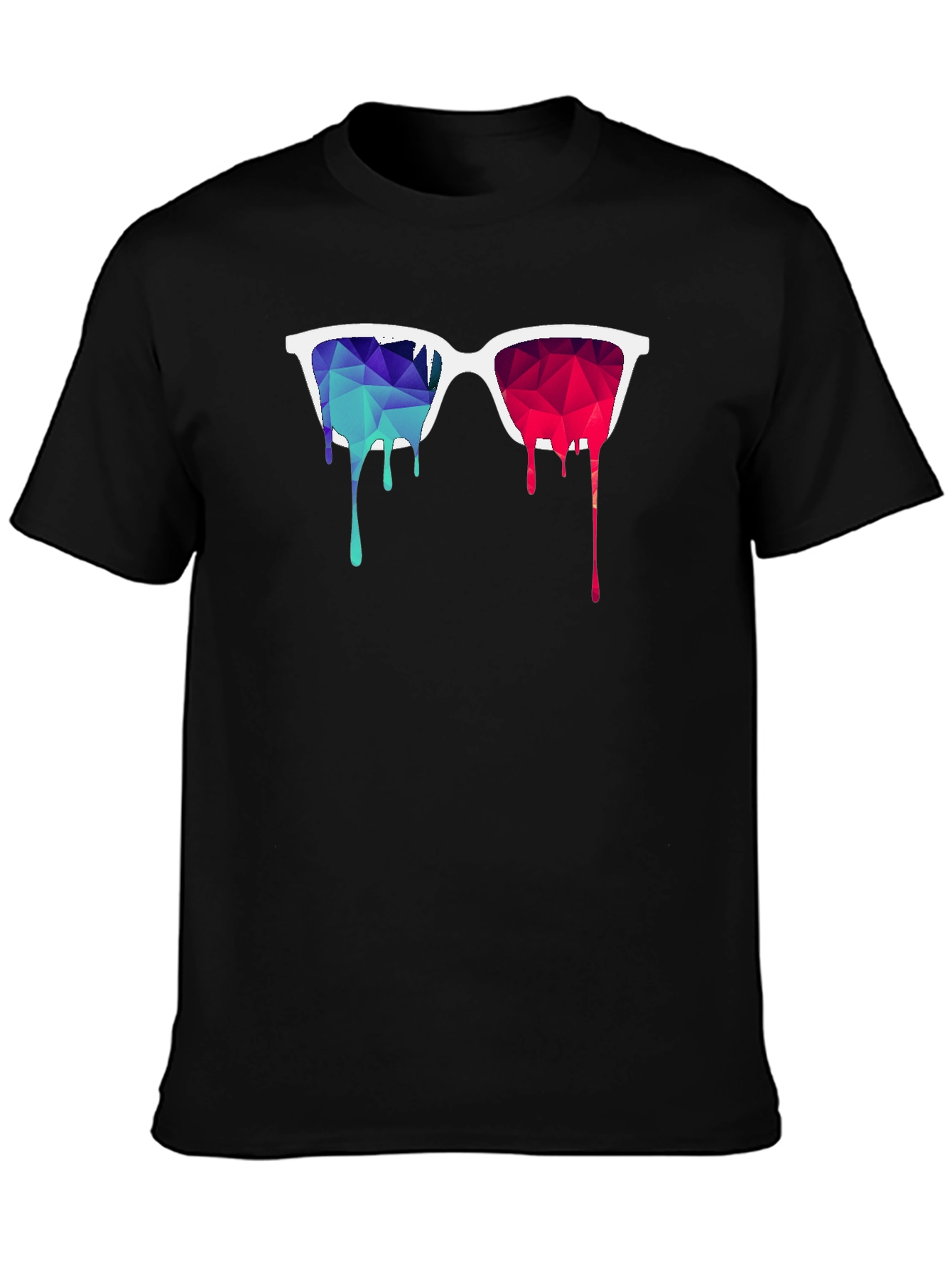 Geometric Dripping Sunglasses Graphic Tee
