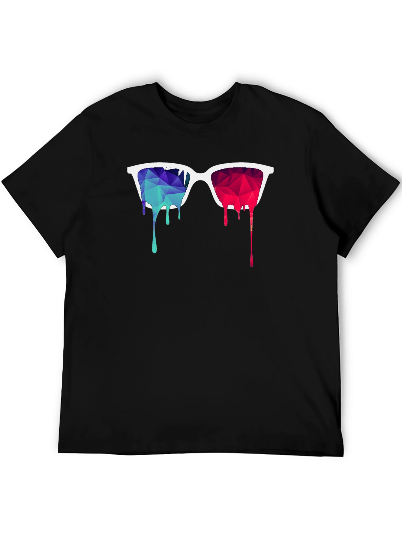 Geometric Dripping Sunglasses Graphic Tee