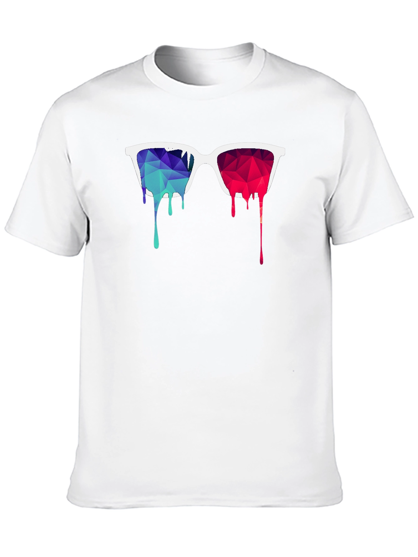 Geometric Dripping Sunglasses Graphic Tee