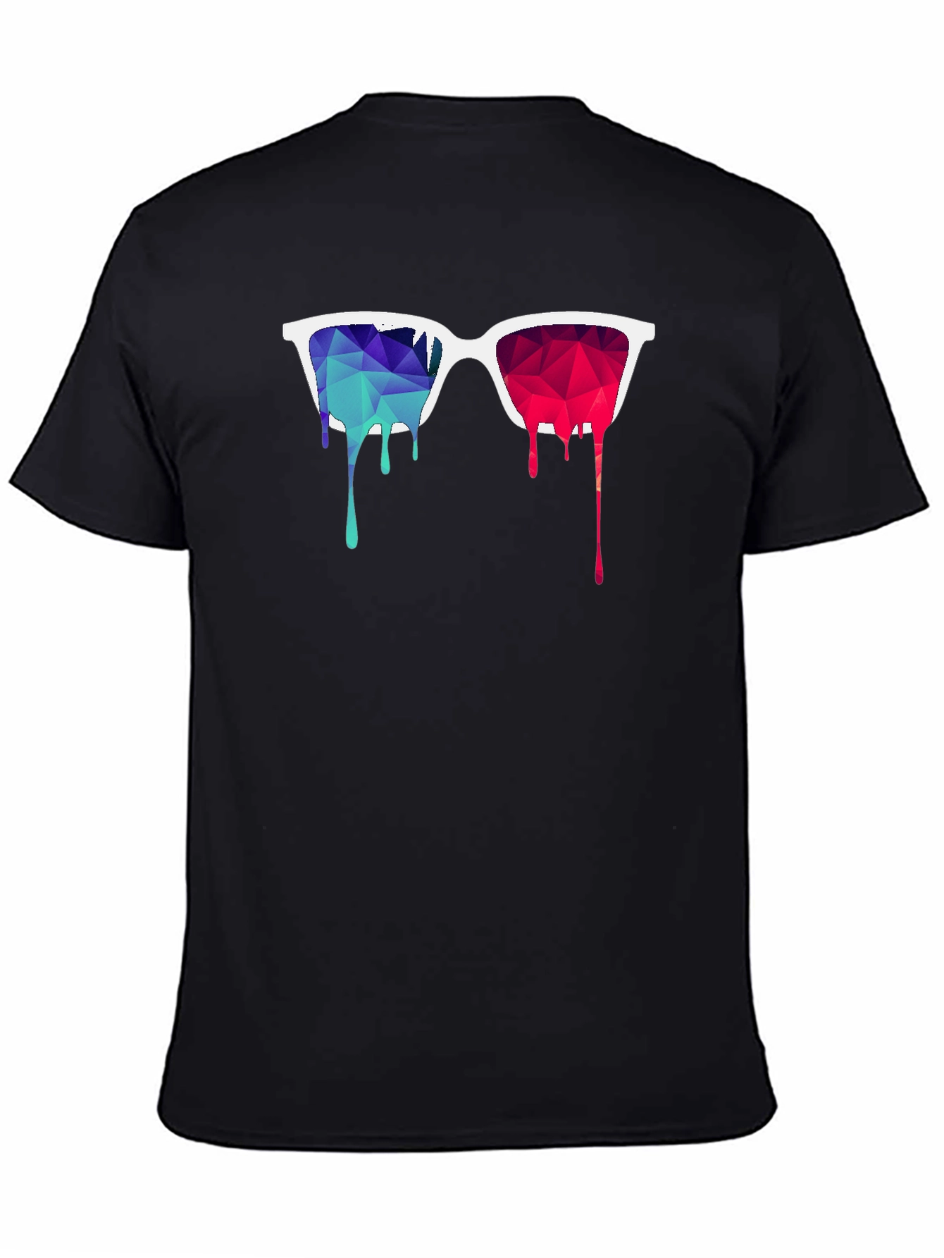 Geometric Dripping Sunglasses Graphic Tee