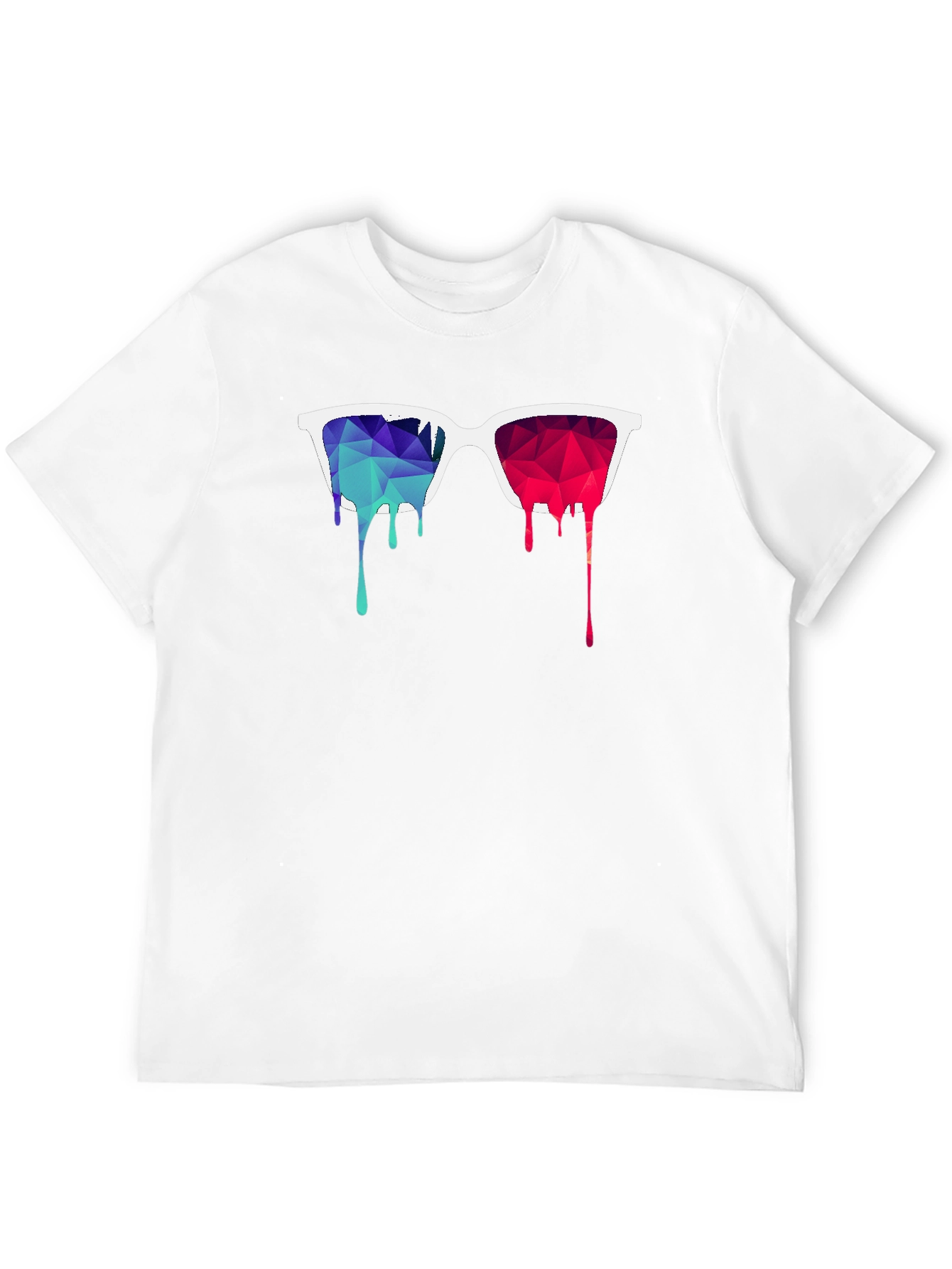 Geometric Dripping Sunglasses Graphic Tee