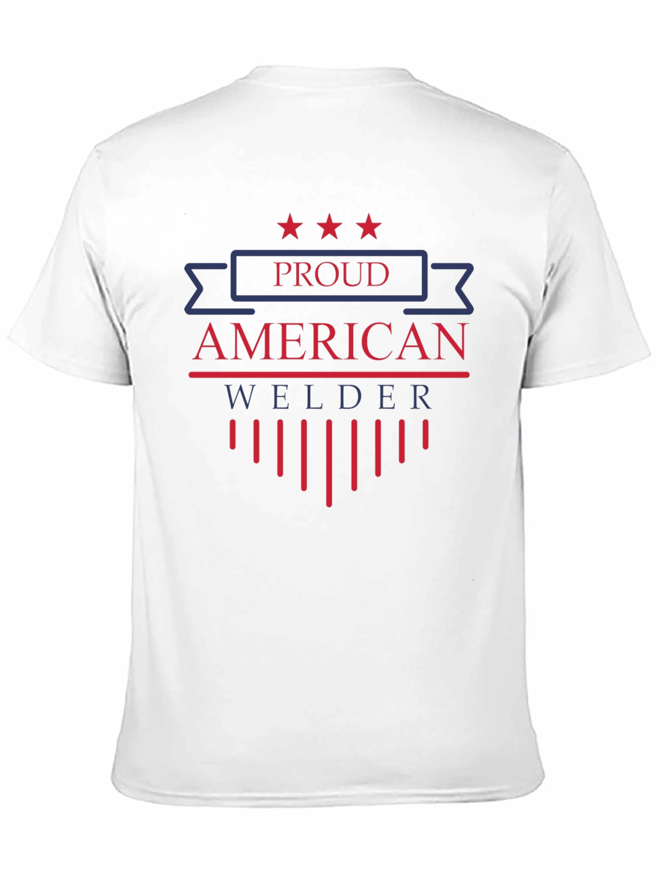 Proud American Welder Graphic T-Shirt Patriotic Workwear