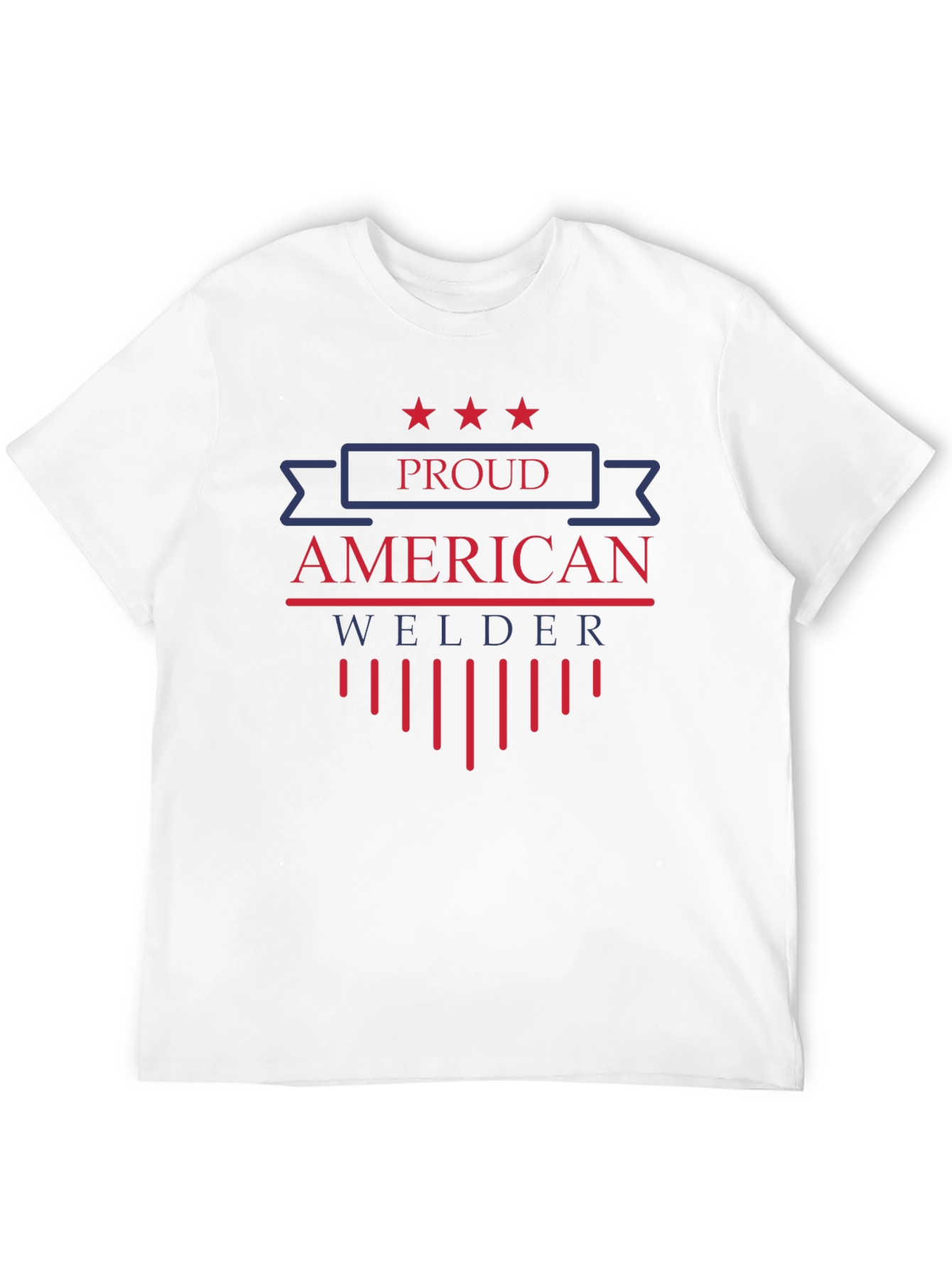 Proud American Welder Graphic T-Shirt Patriotic Workwear