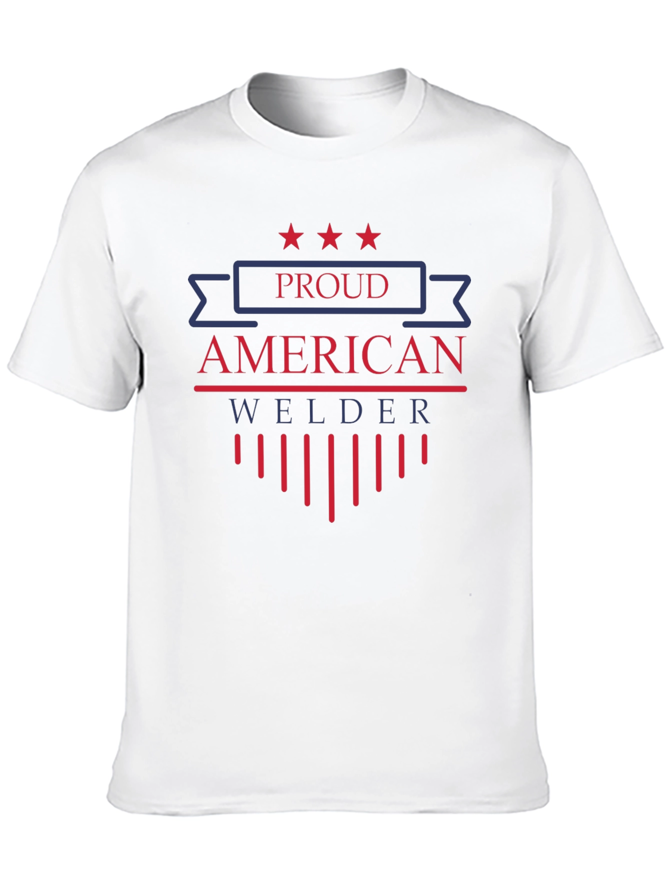 Proud American Welder Graphic T-Shirt Patriotic Workwear