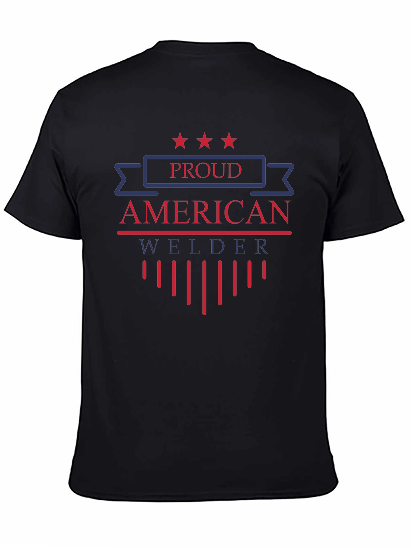 Proud American Welder Graphic T-Shirt Patriotic Workwear