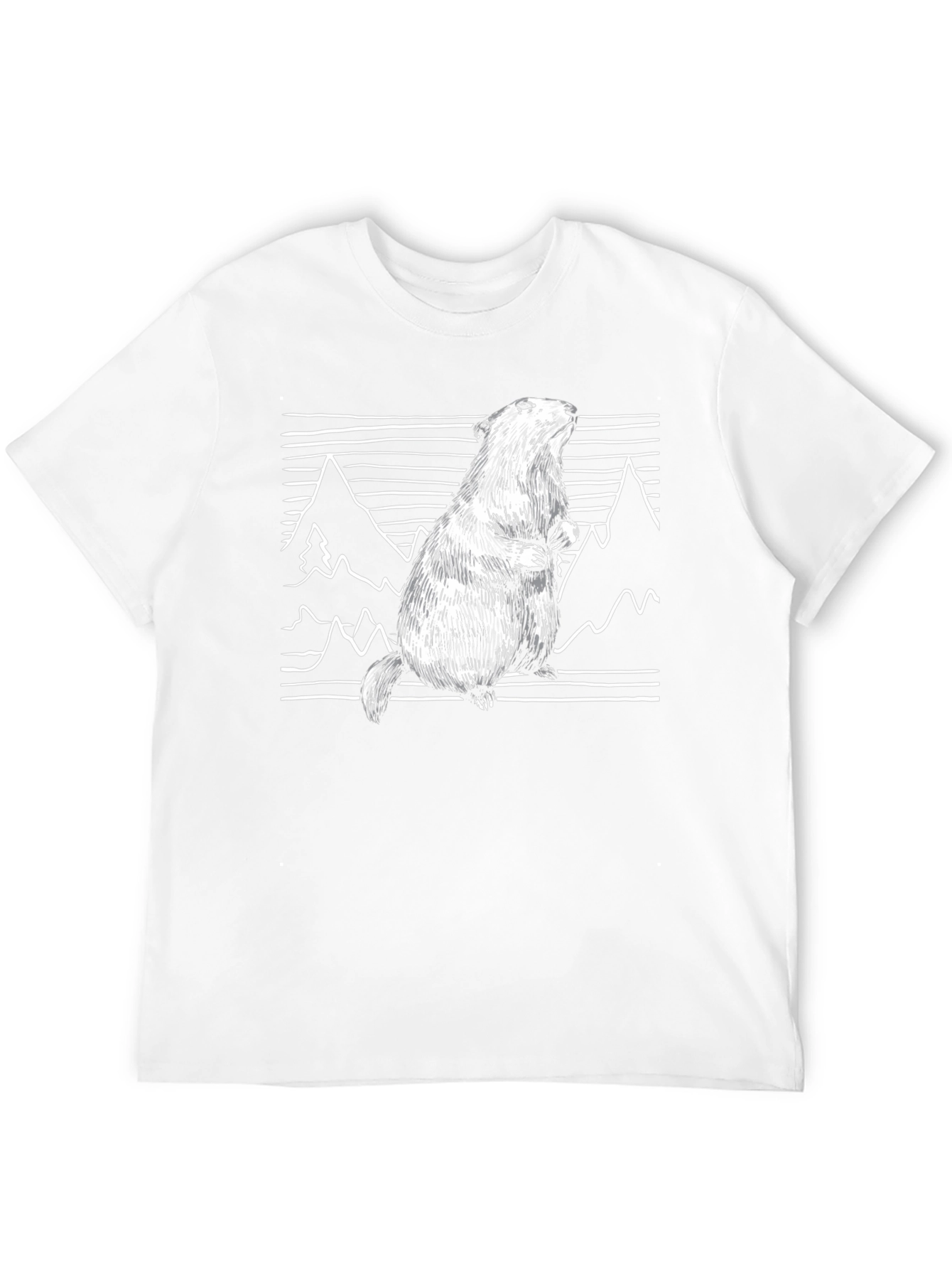 Mountain Marmot T-Shirt - Black Graphic Tee