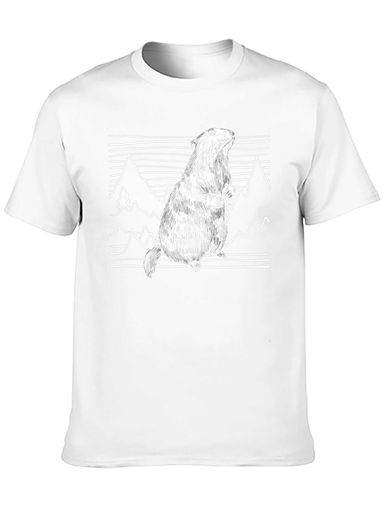 Mountain Marmot T-Shirt - Black Graphic Tee