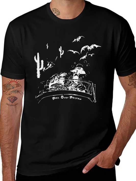 Bats Over Barstow Graphic Tee - Mens Black T-Shirt