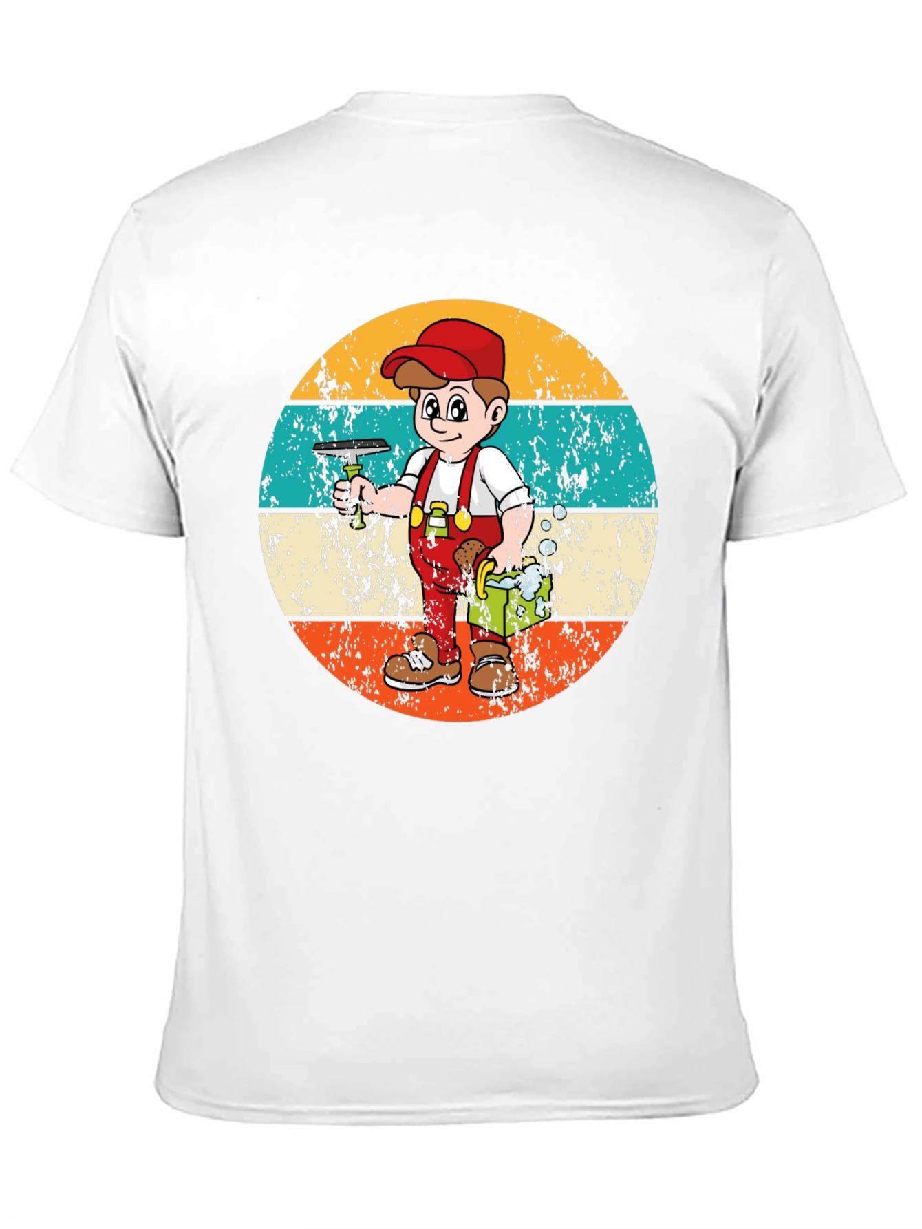 Window Washer Cartoon T-Shirt