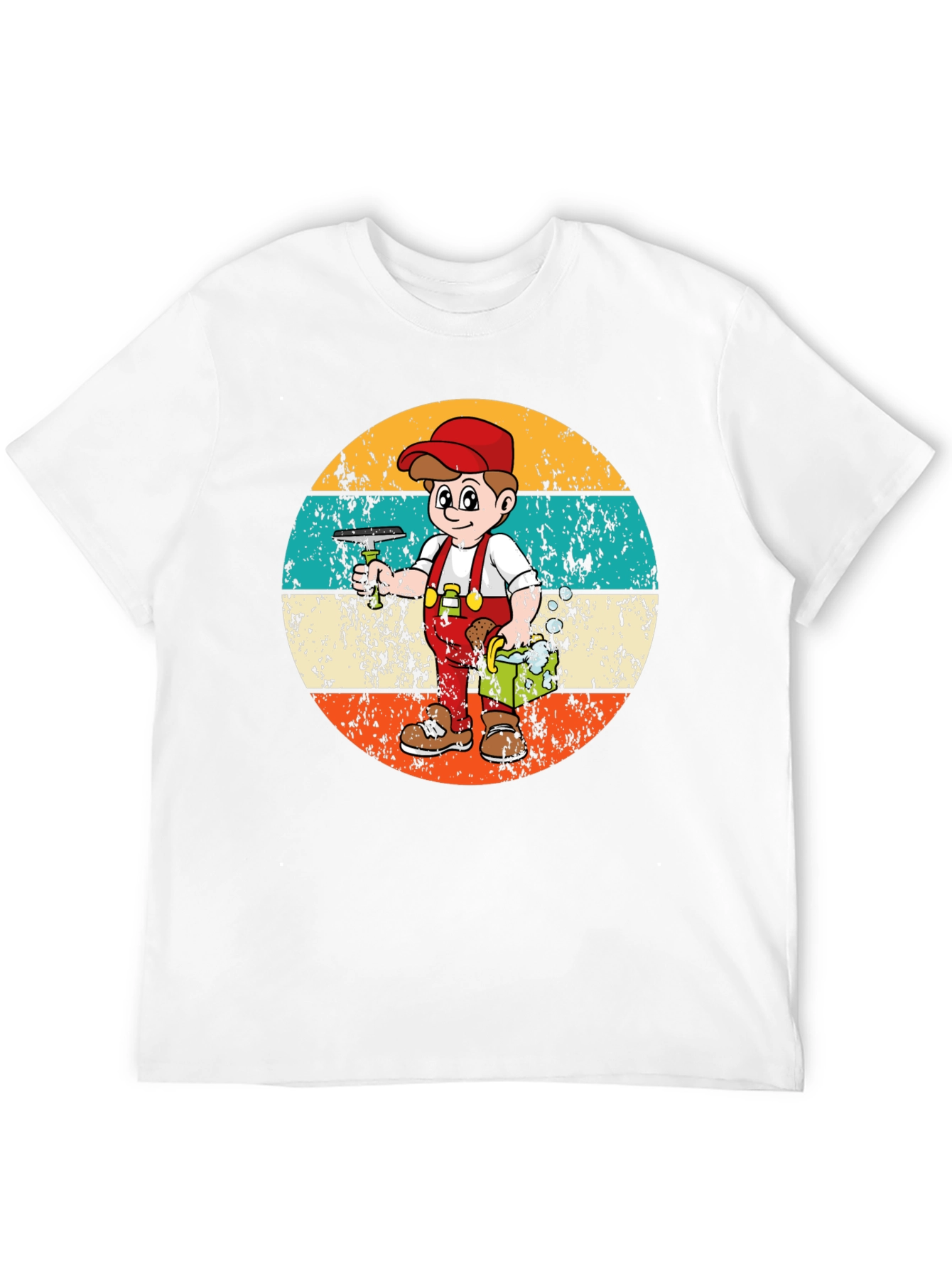 Window Washer Cartoon T-Shirt