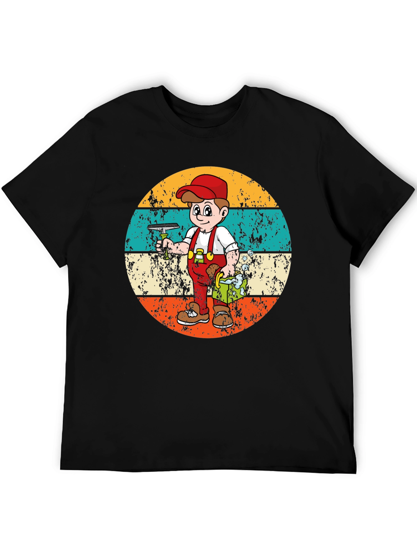 Window Washer Cartoon T-Shirt
