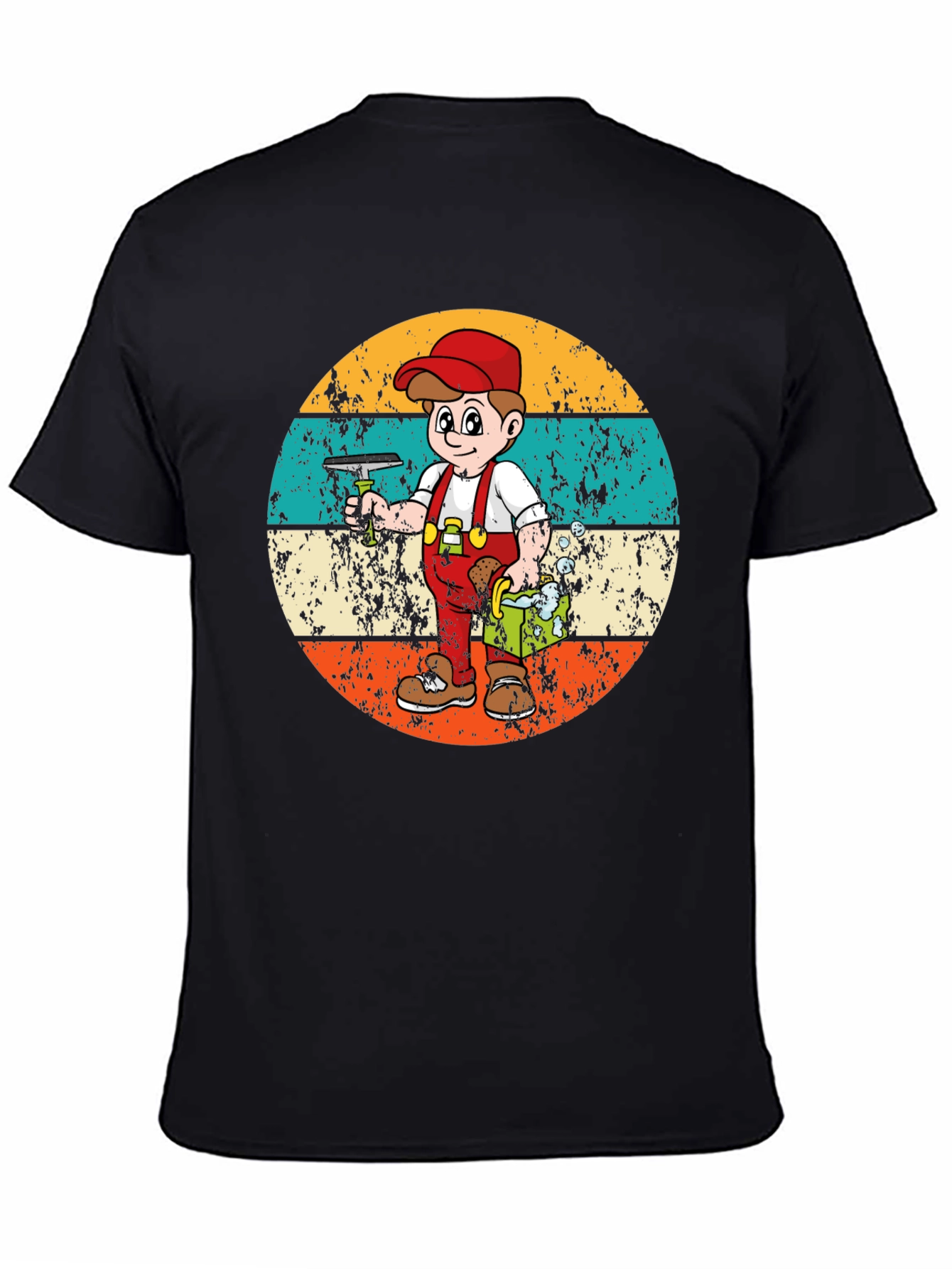Window Washer Cartoon T-Shirt