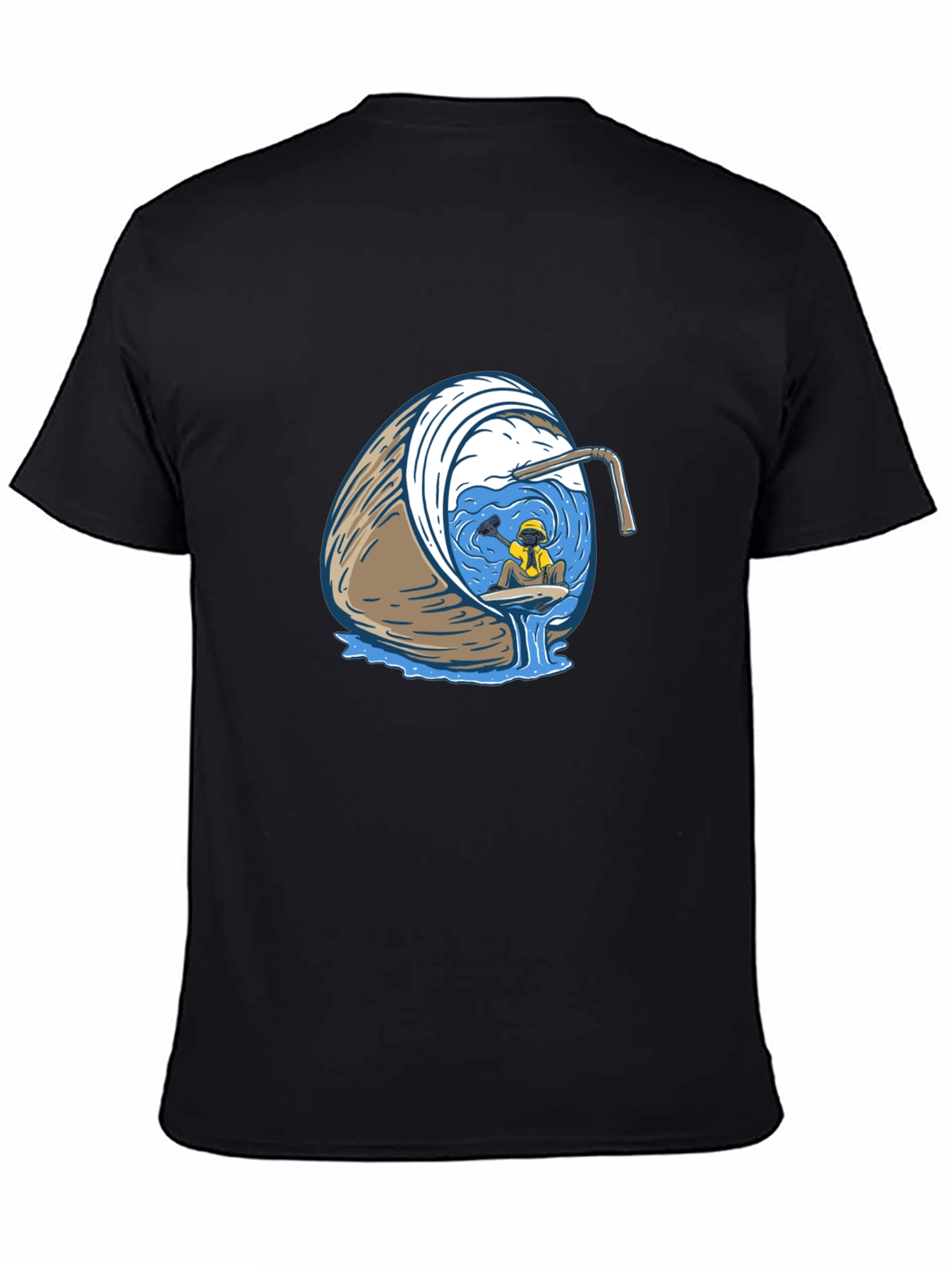 Coconut Diver Graphic Tee - Black