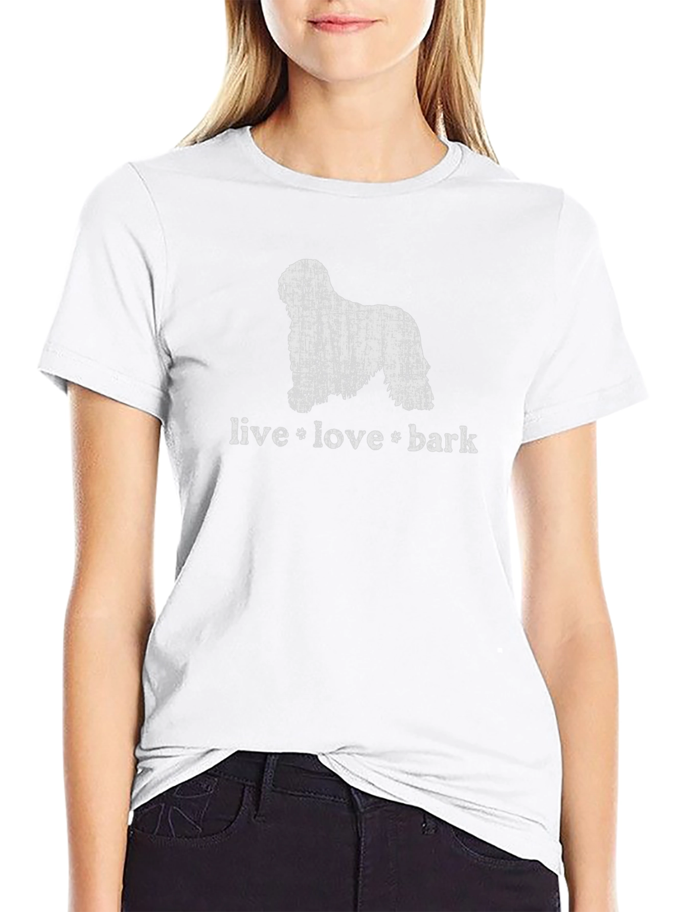 Live Love Bark T-Shirt Distressed Dog Graphic Tee