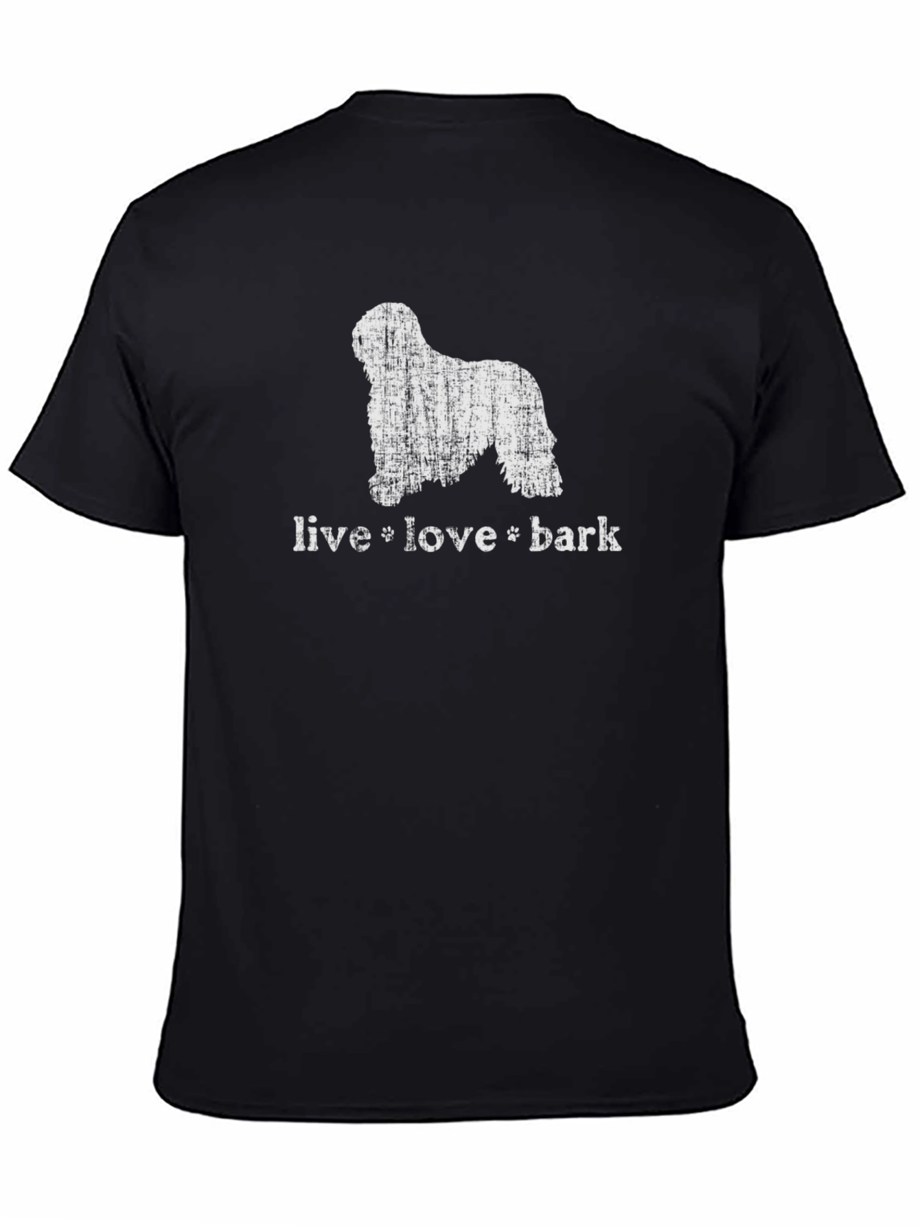Live Love Bark T-Shirt Distressed Dog Graphic Tee