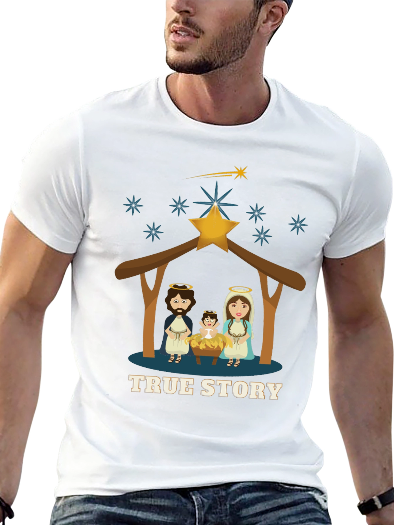 True Story Christmas T-Shirt - Nativity Scene Tee