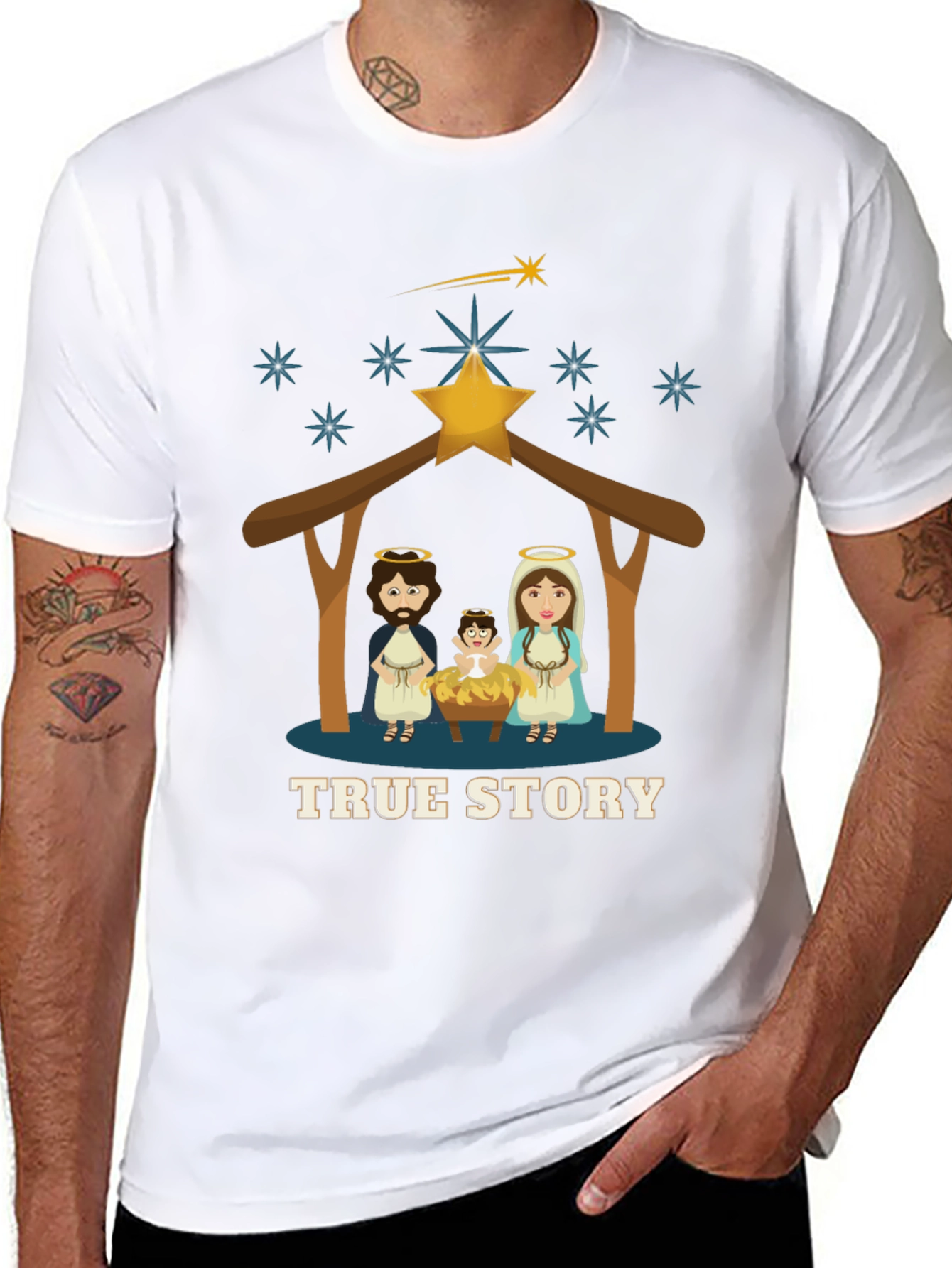 True Story Christmas T-Shirt - Nativity Scene Tee