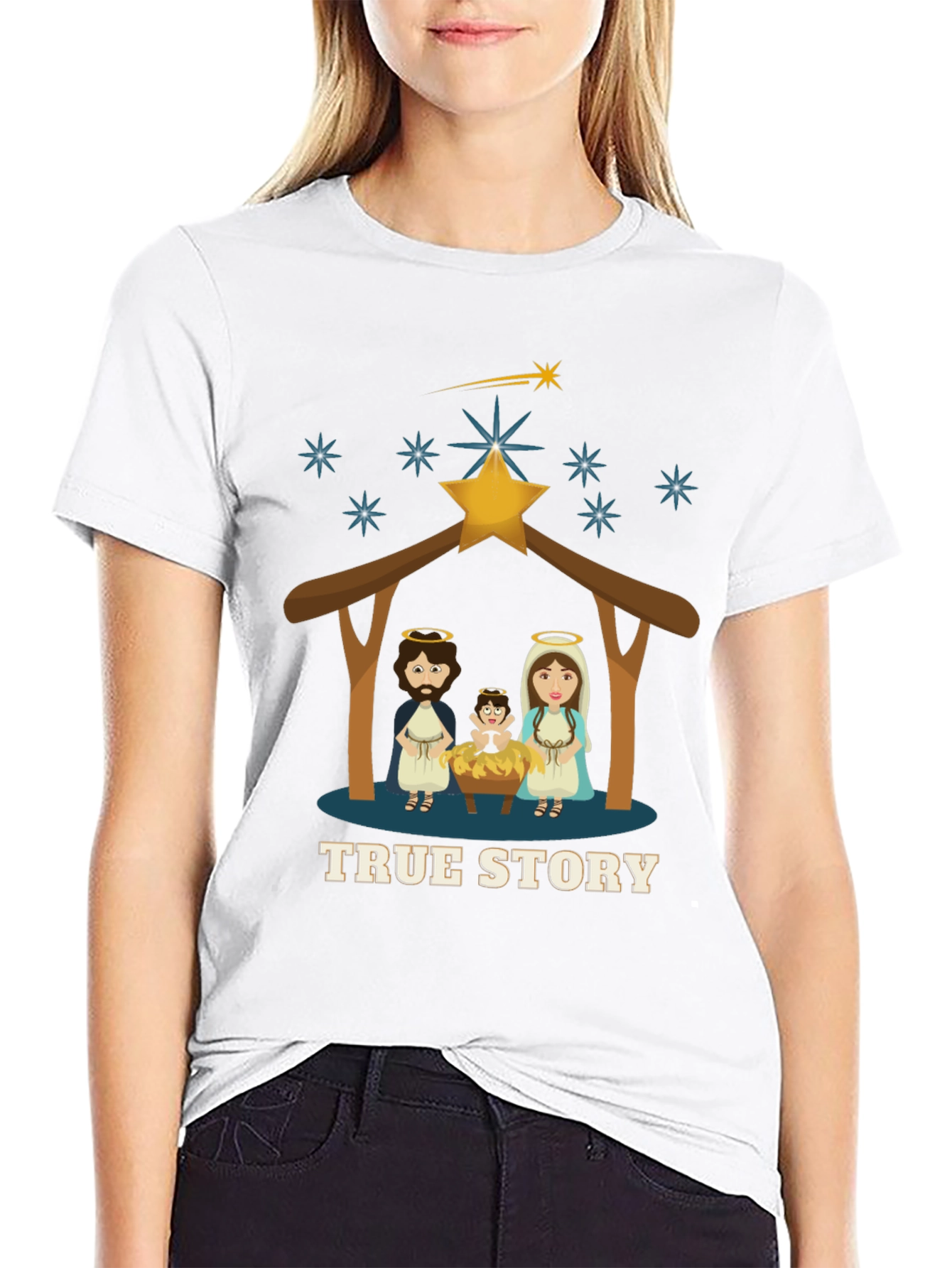 True Story Christmas T-Shirt - Nativity Scene Tee