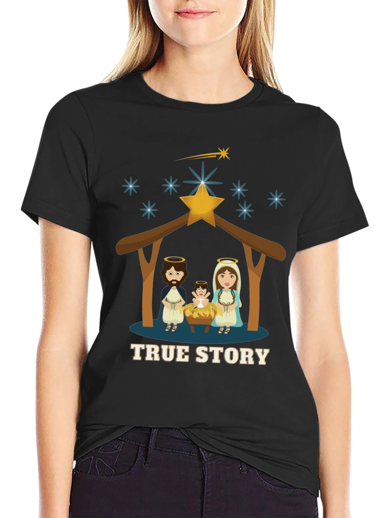 True Story Christmas T-Shirt - Nativity Scene Tee