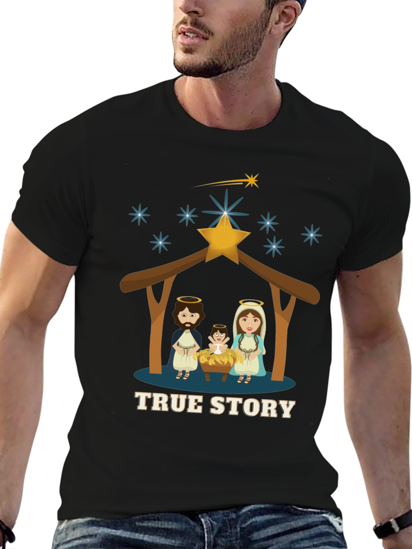 True Story Christmas T-Shirt - Nativity Scene Tee