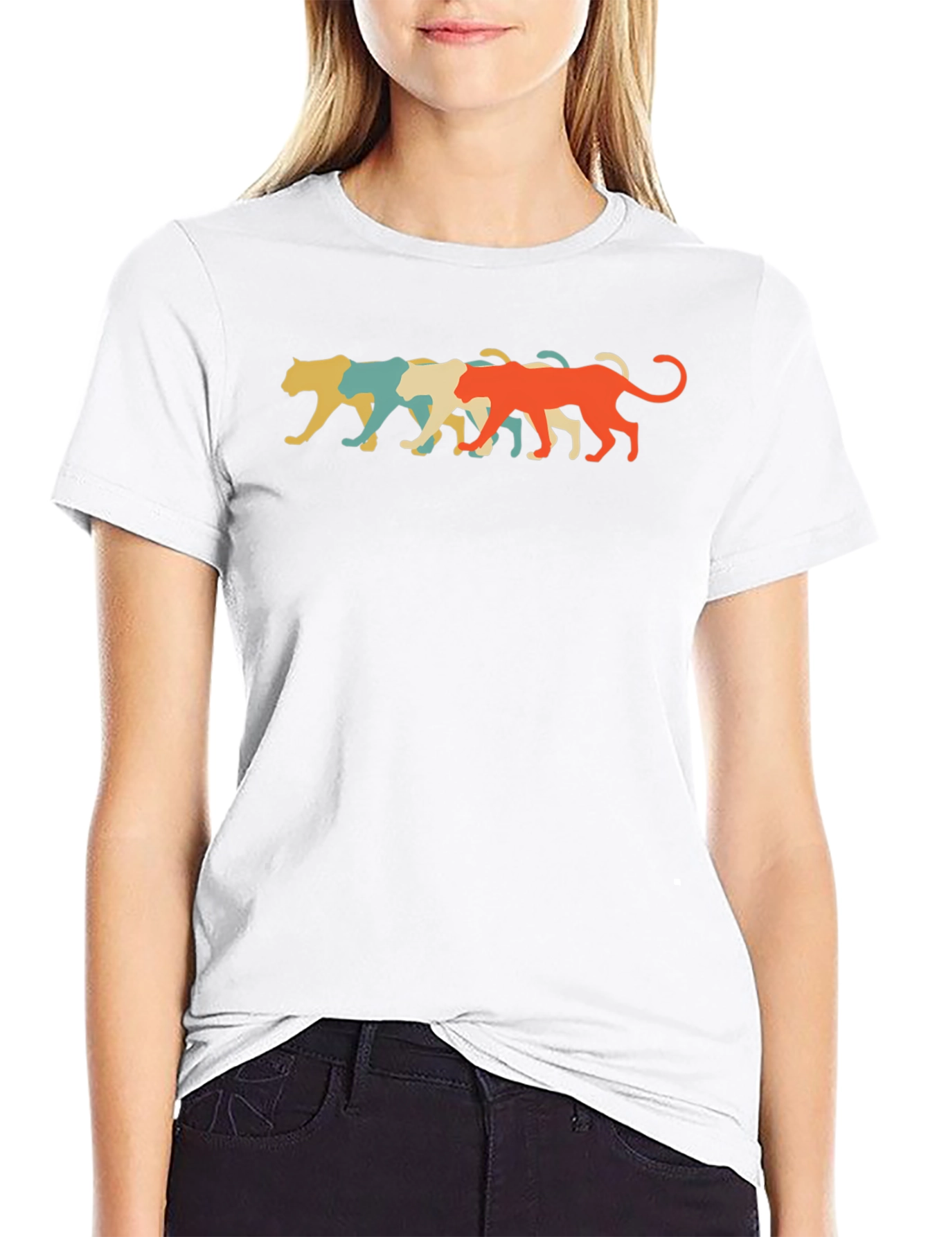 Retro Panther Graphic Tee - Cool Casual Style