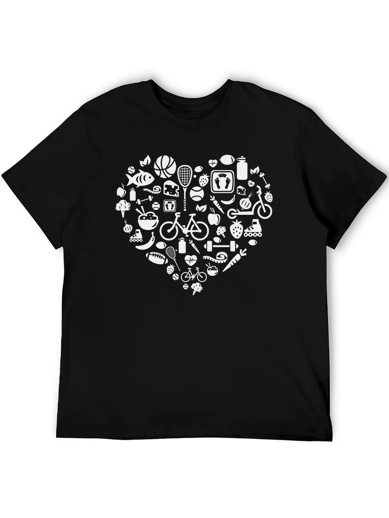 Healthy Lifestyle Heart Graphic T-Shirt