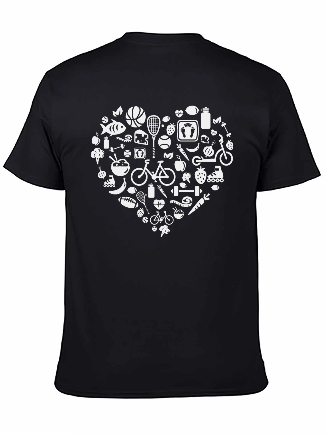 Healthy Lifestyle Heart Graphic T-Shirt