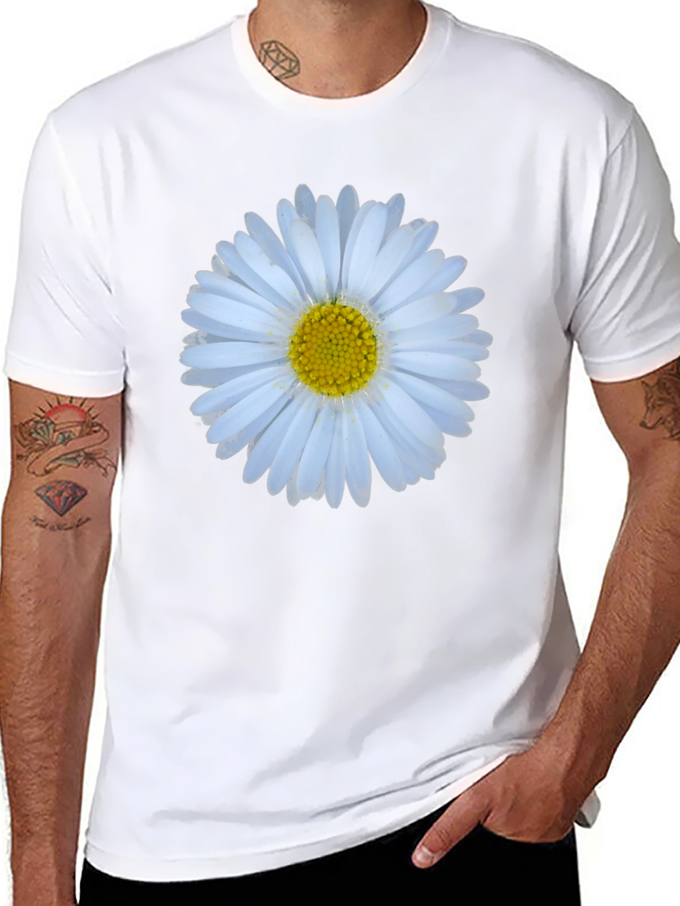 Daisy Flower Graphic Print T-Shirt