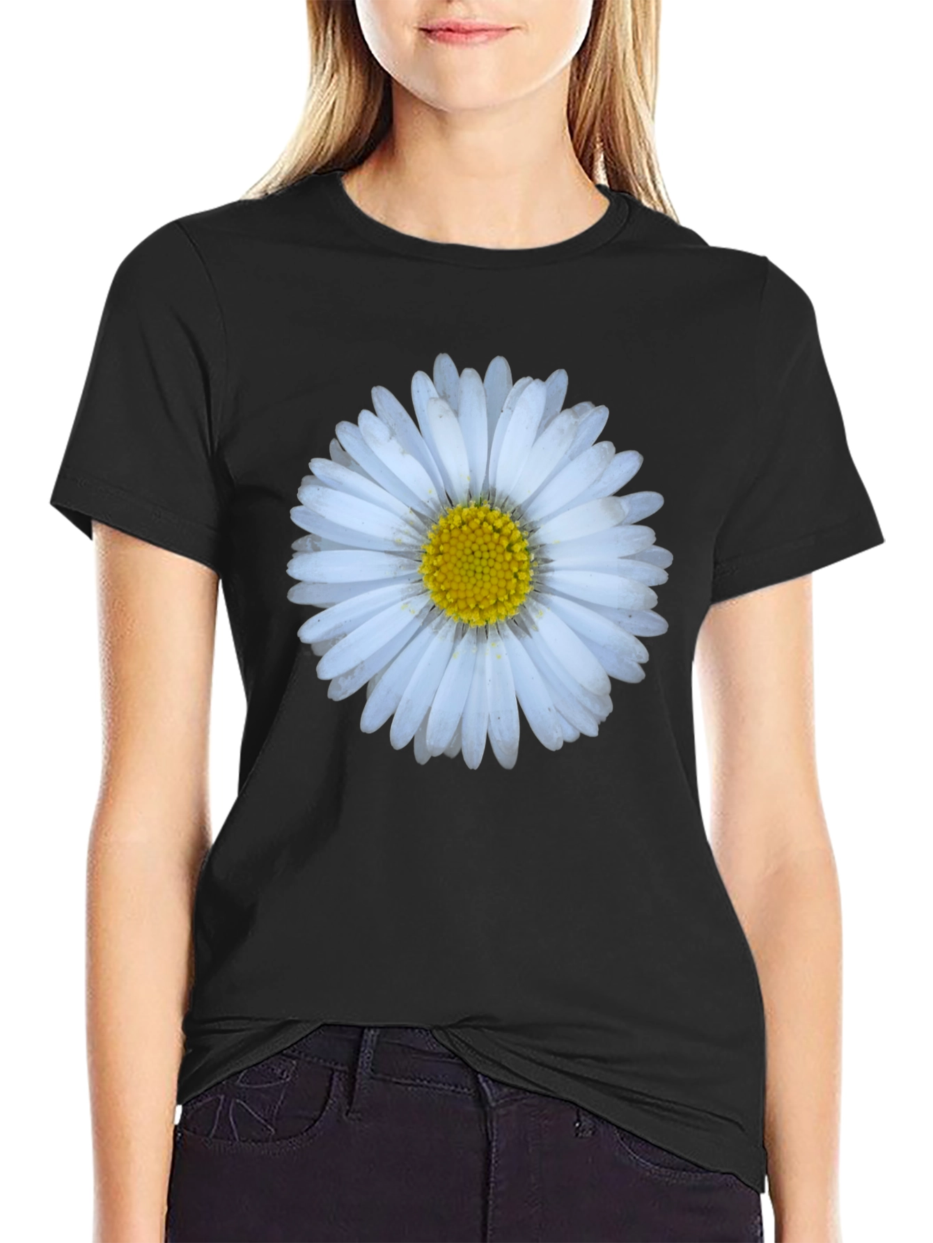 Daisy Flower Graphic Print T-Shirt