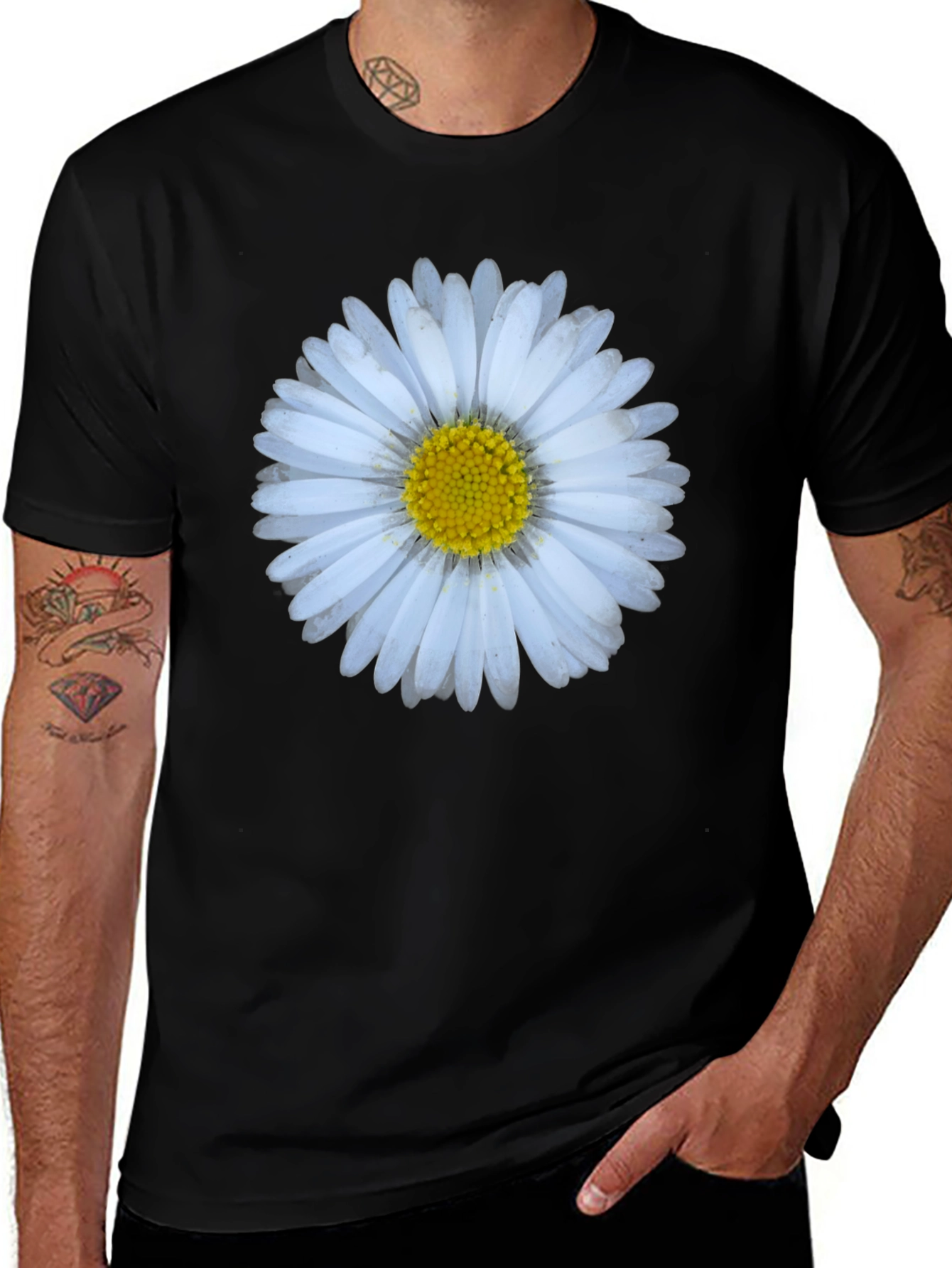 Daisy Flower Graphic Print T-Shirt
