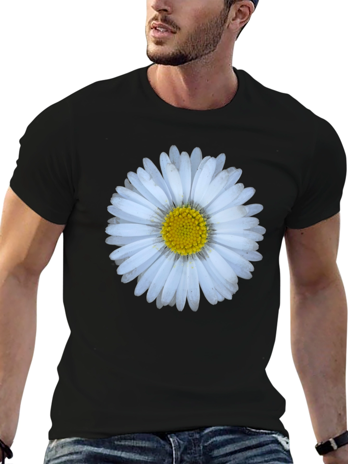 Daisy Flower Graphic Print T-Shirt
