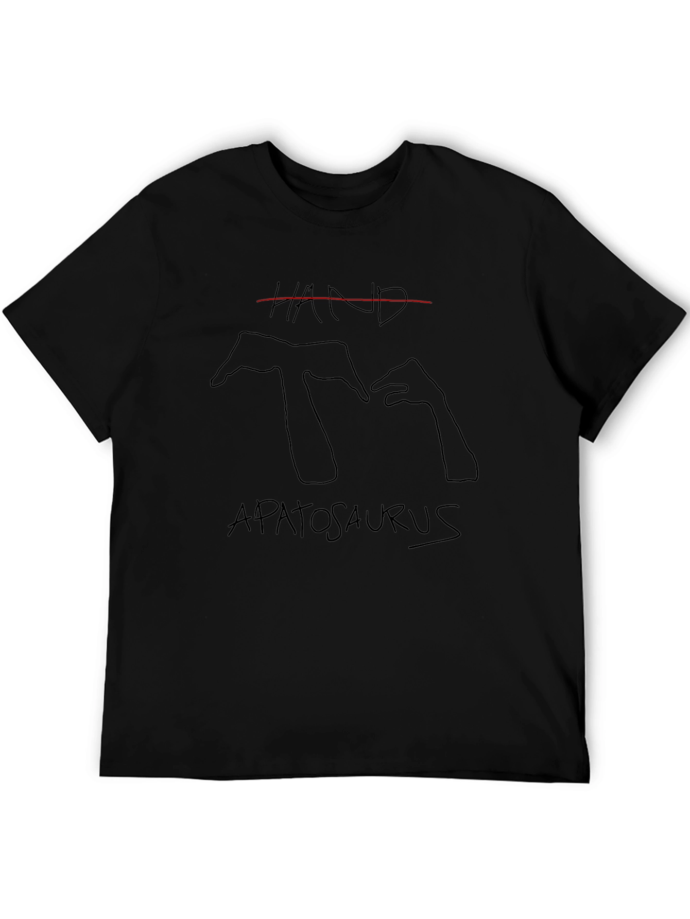 Funny Apatosaurus T-Shirt - Hand Drawn Dinosaur Tee