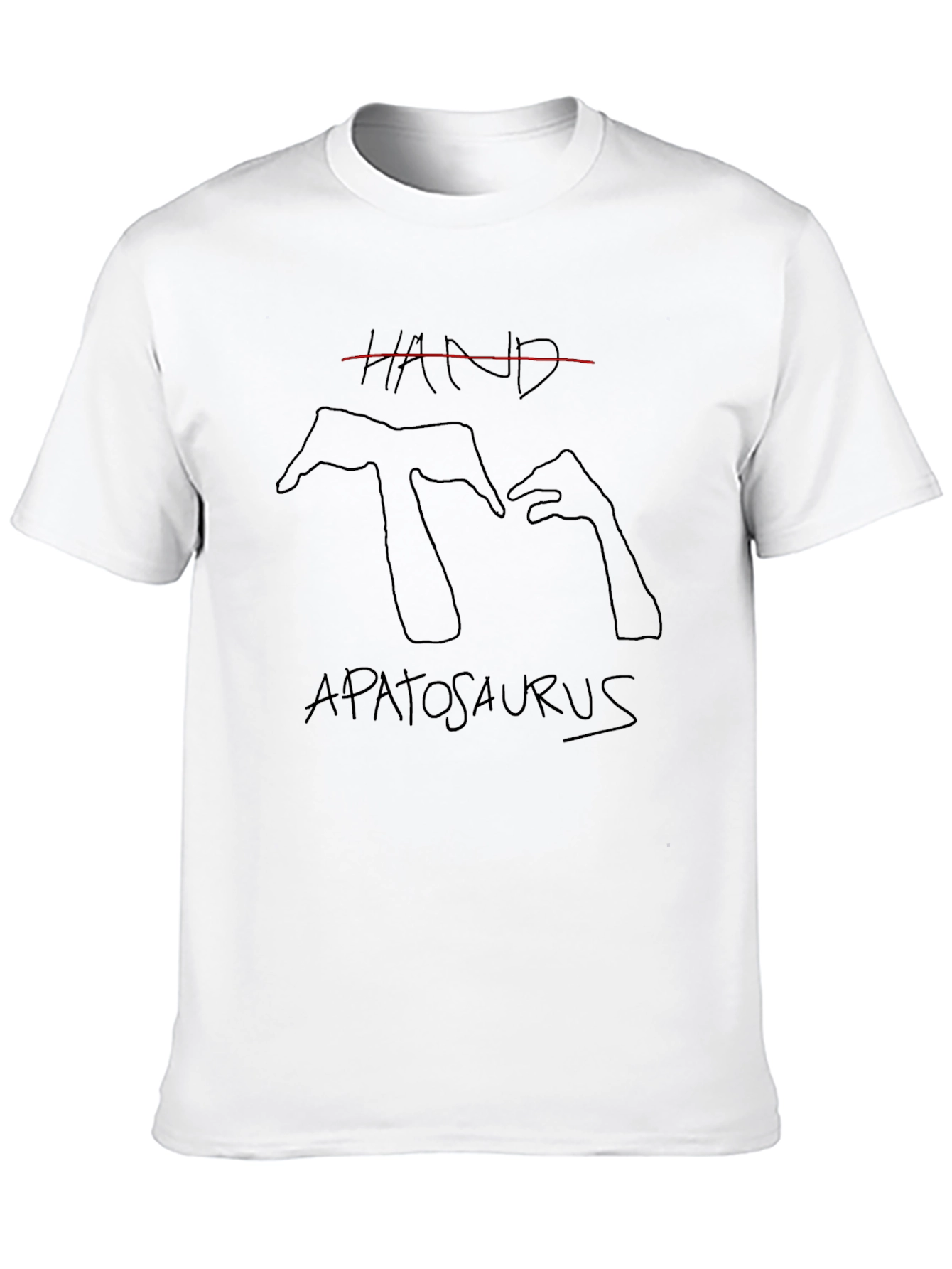 Funny Apatosaurus T-Shirt - Hand Drawn Dinosaur Tee
