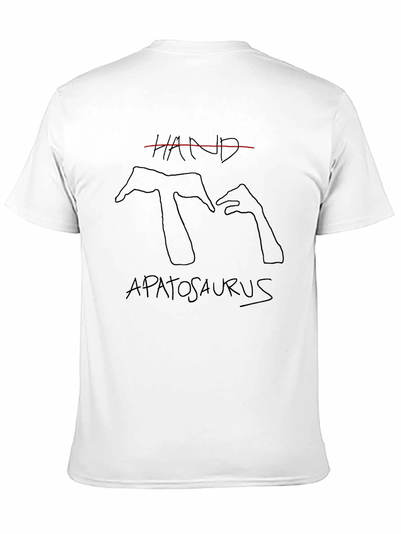 Funny Apatosaurus T-Shirt - Hand Drawn Dinosaur Tee