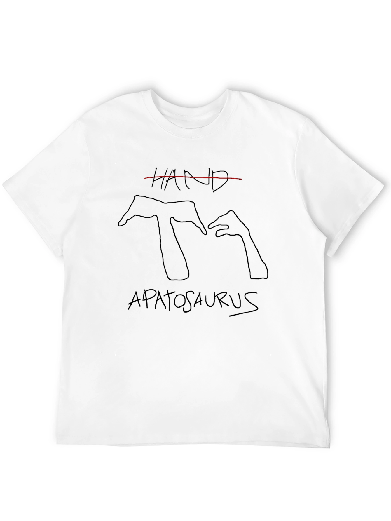 Funny Apatosaurus T-Shirt - Hand Drawn Dinosaur Tee