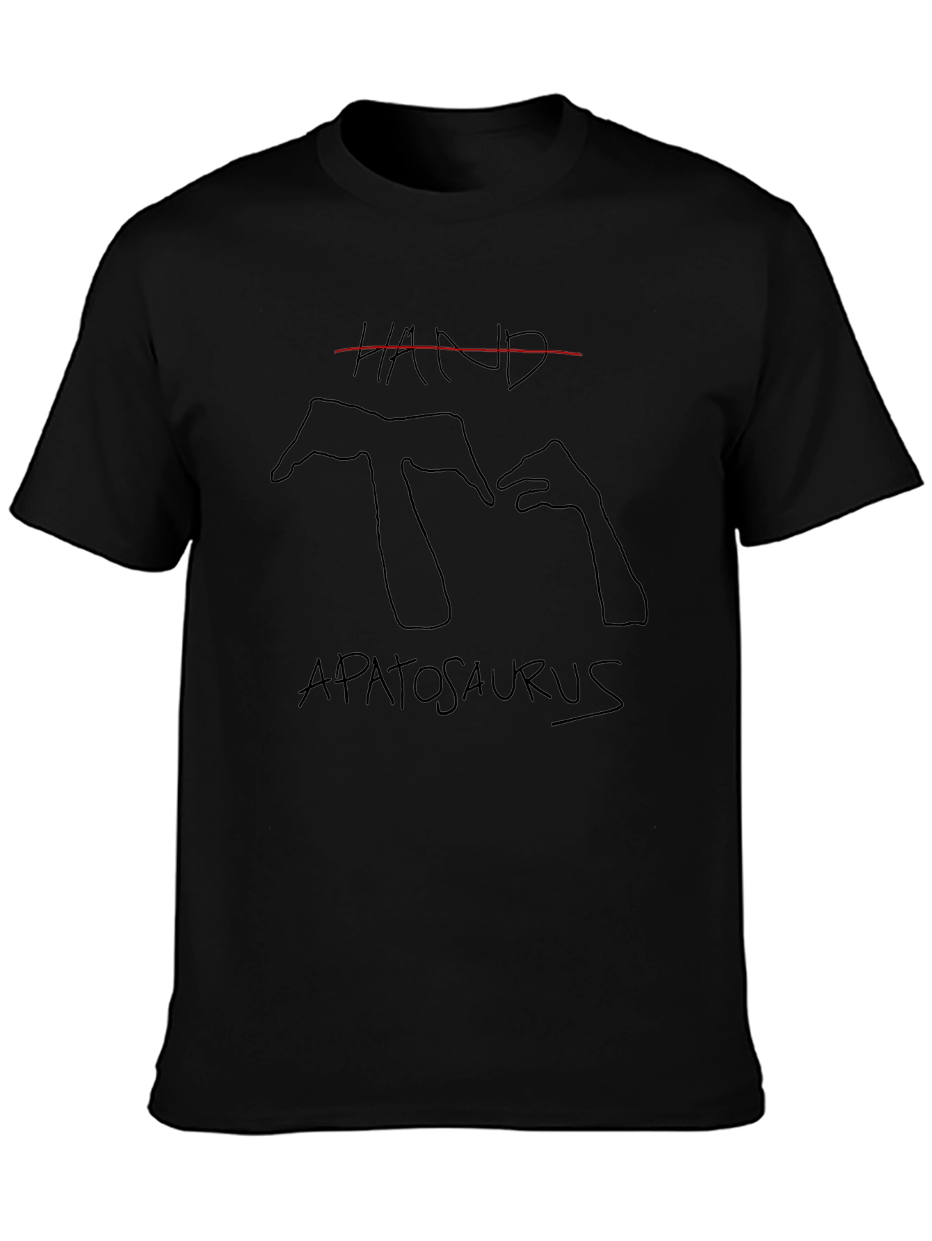 Funny Apatosaurus T-Shirt - Hand Drawn Dinosaur Tee