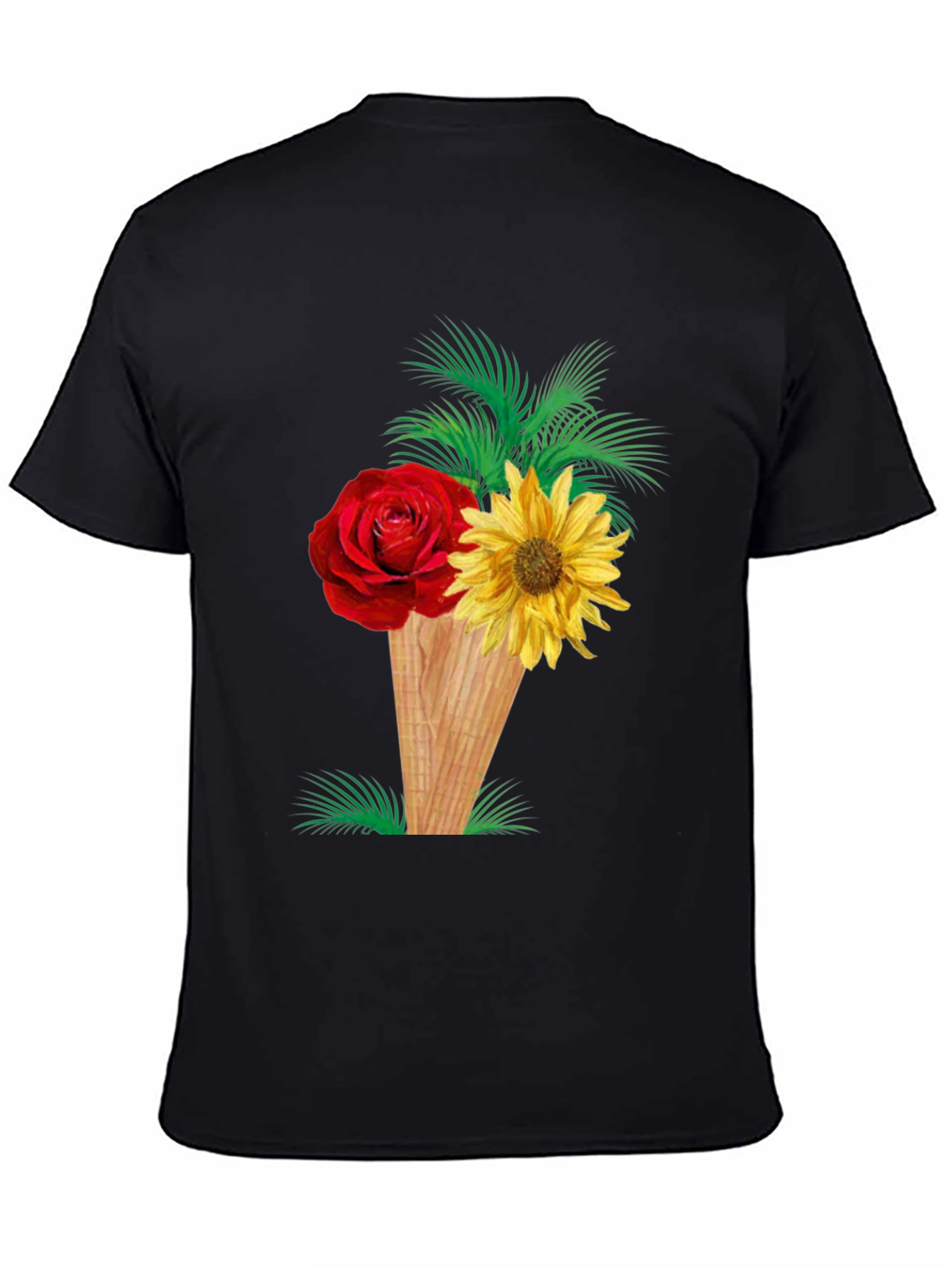 Floral Ice Cream Cone Graphic Tee