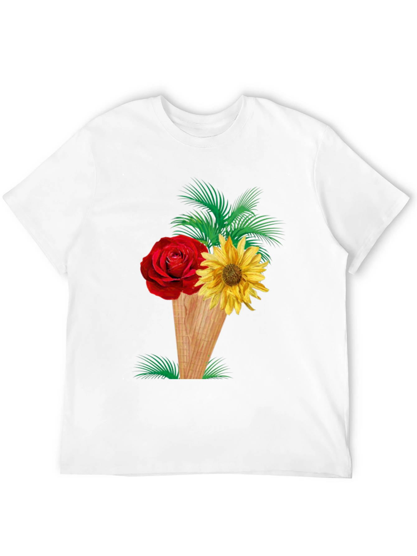 Floral Ice Cream Cone Graphic Tee