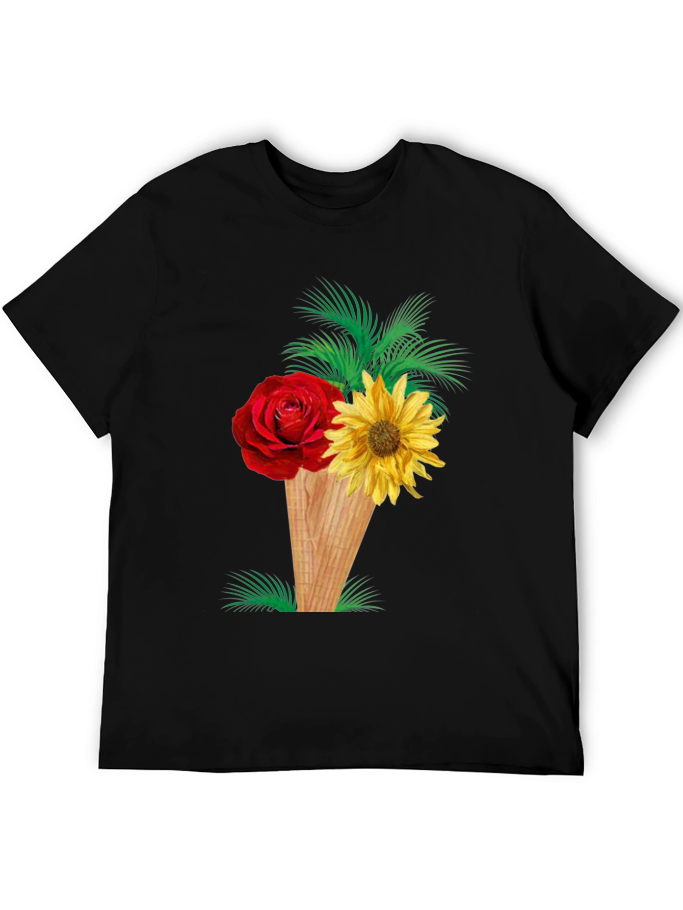 Floral Ice Cream Cone Graphic Tee